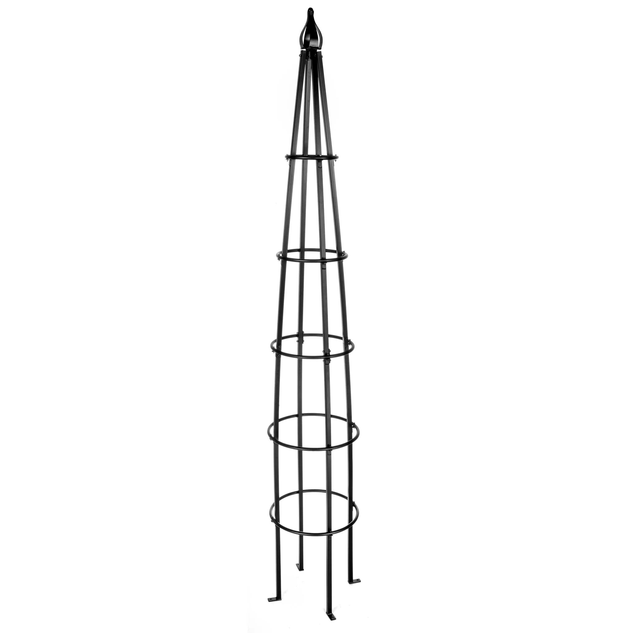 H Potter Bristol Estate Trellis - 10-Foot Black Garden Obelisk Trellis - Freestanding - Image 9