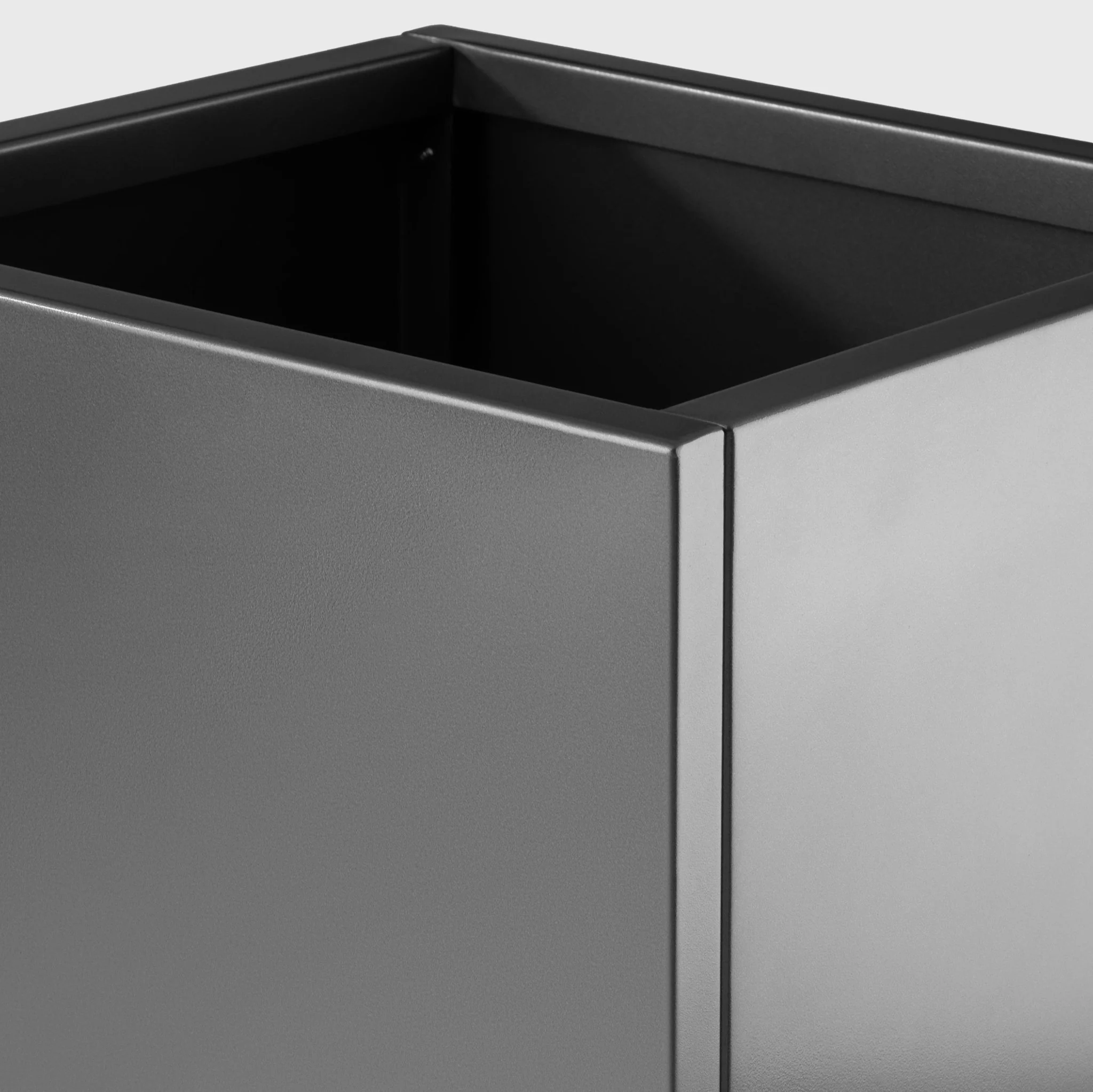H Potter Willow 17" Gray Square Metal Planter with Drip Tray | Indoor Outdoor Planter - Image 10