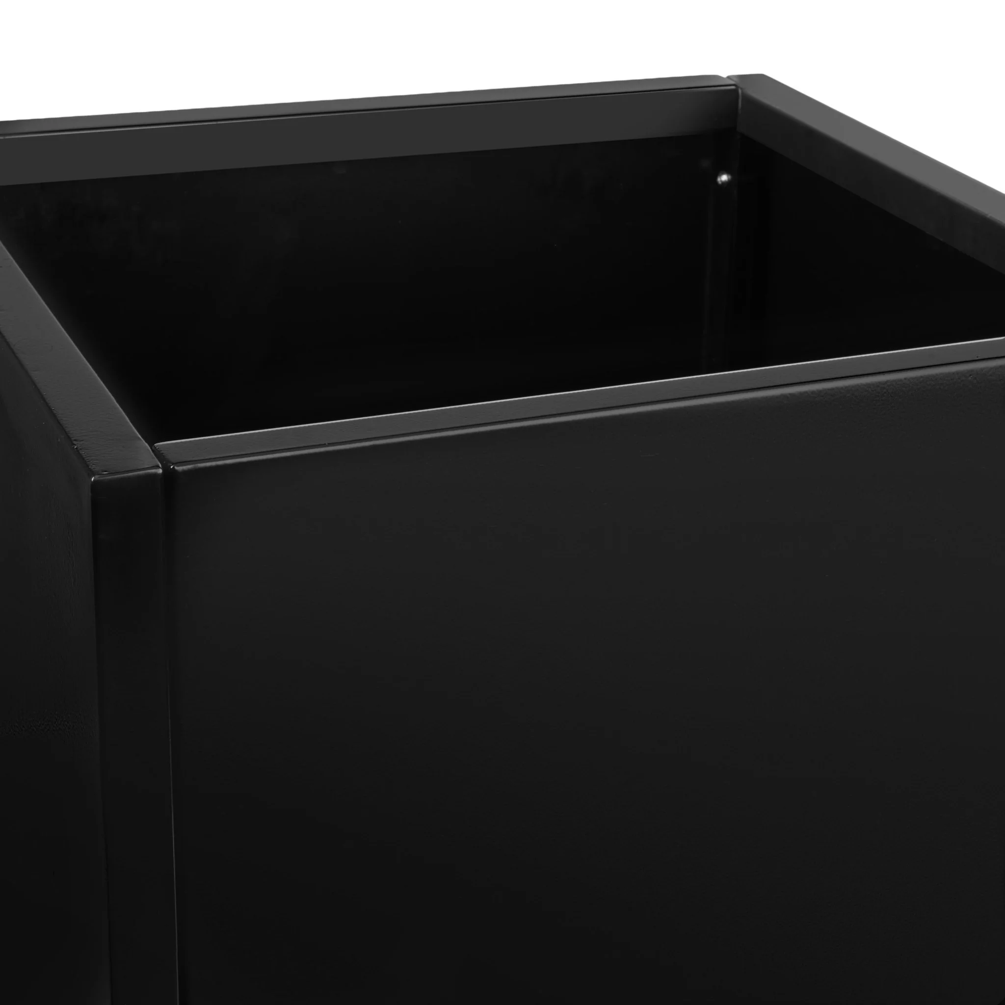 H Potter 20" Laurel Black Square Metal Planter with Drip Tray | Indoor Outdoor Planter - Image 10