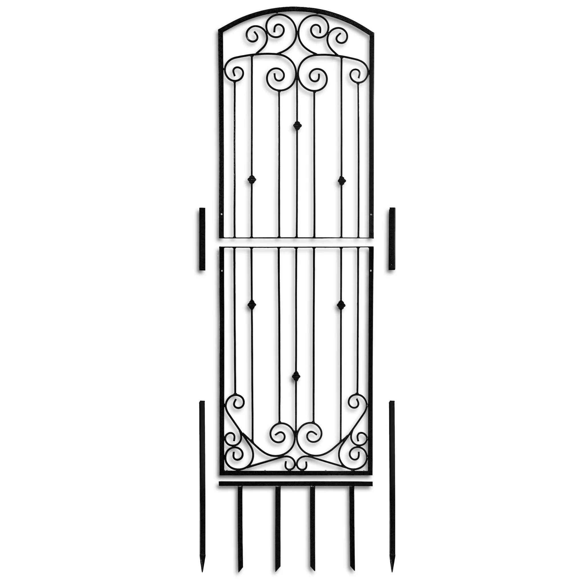 H Potter Lenox Estate Garden Trellis – 8 ft Tall Black Freestanding Iron Garden Screen - Image 5