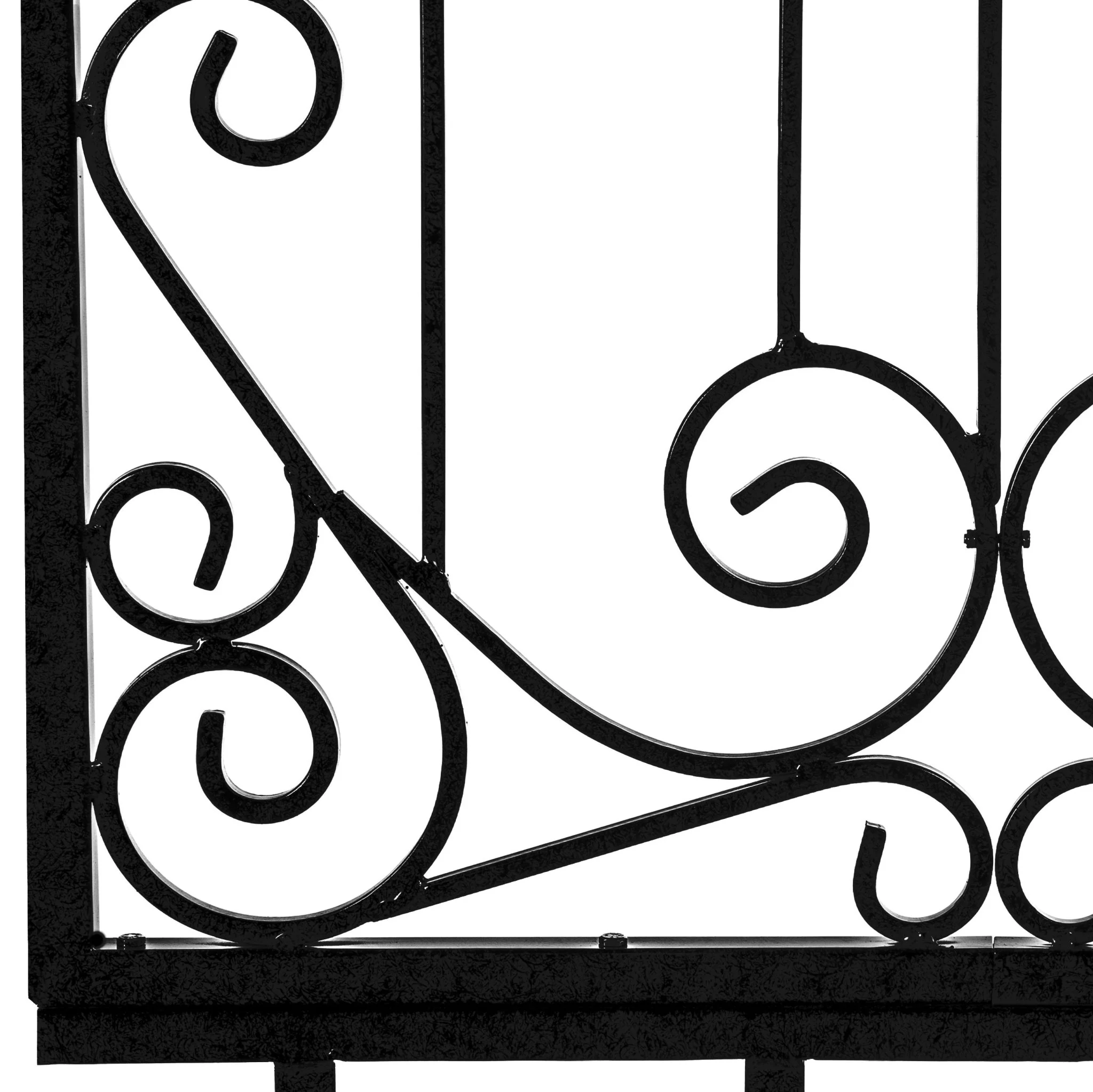 H Potter Lenox Estate Garden Trellis – 8 ft Tall Black Freestanding Iron Garden Screen - Image 7
