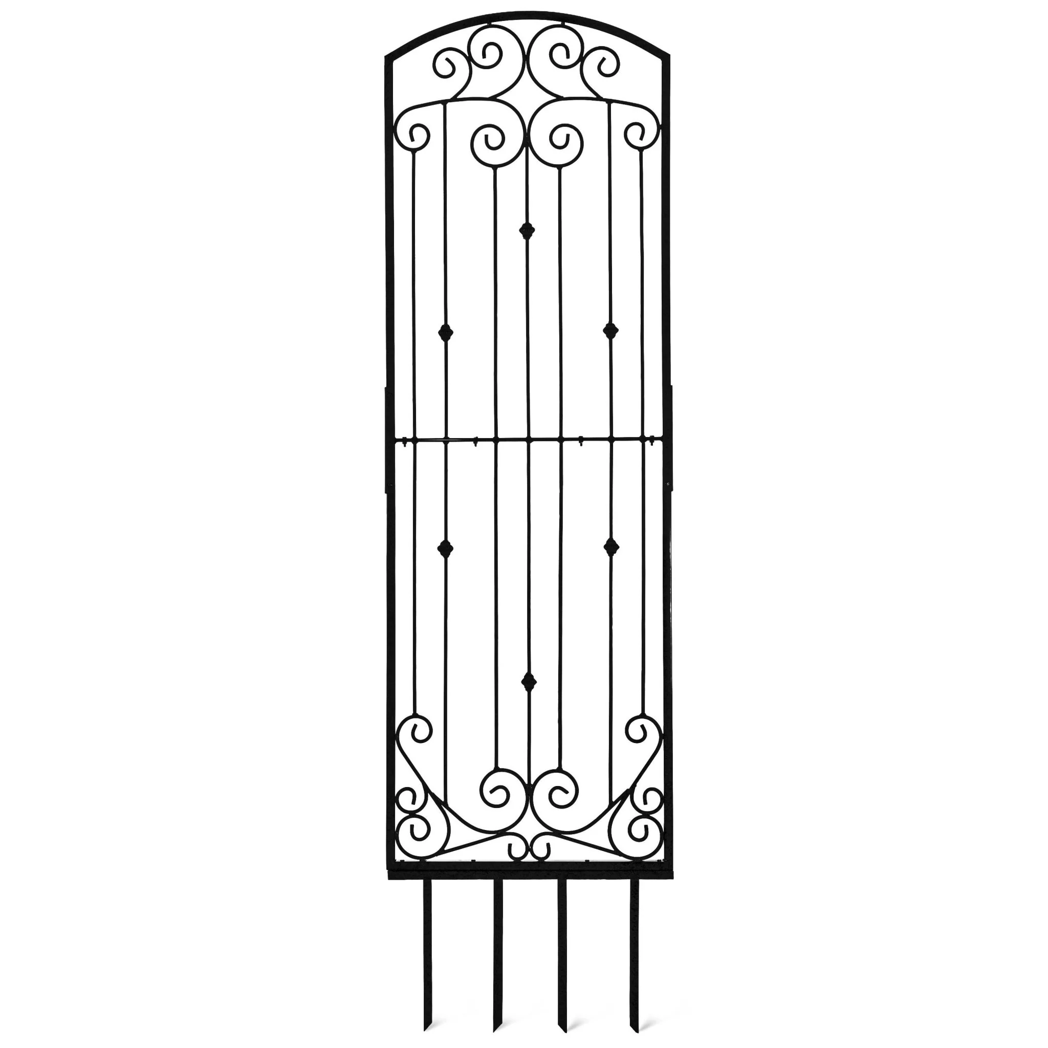 H Potter Lenox Estate Garden Trellis – 8 ft Tall Black Freestanding Iron Garden Screen - Image 9