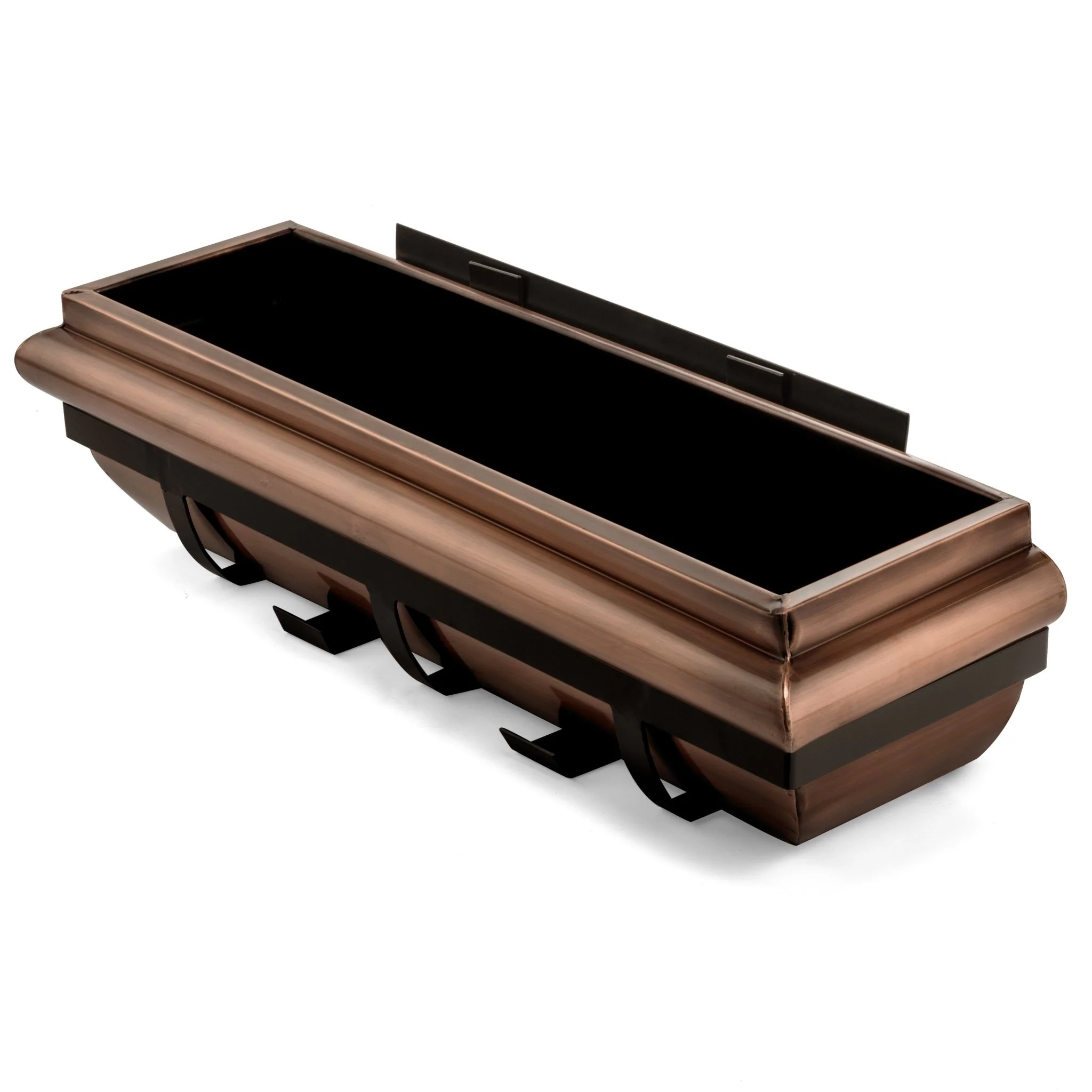 30-Inch Antique Copper Window Box with Metal Frame - Image 4