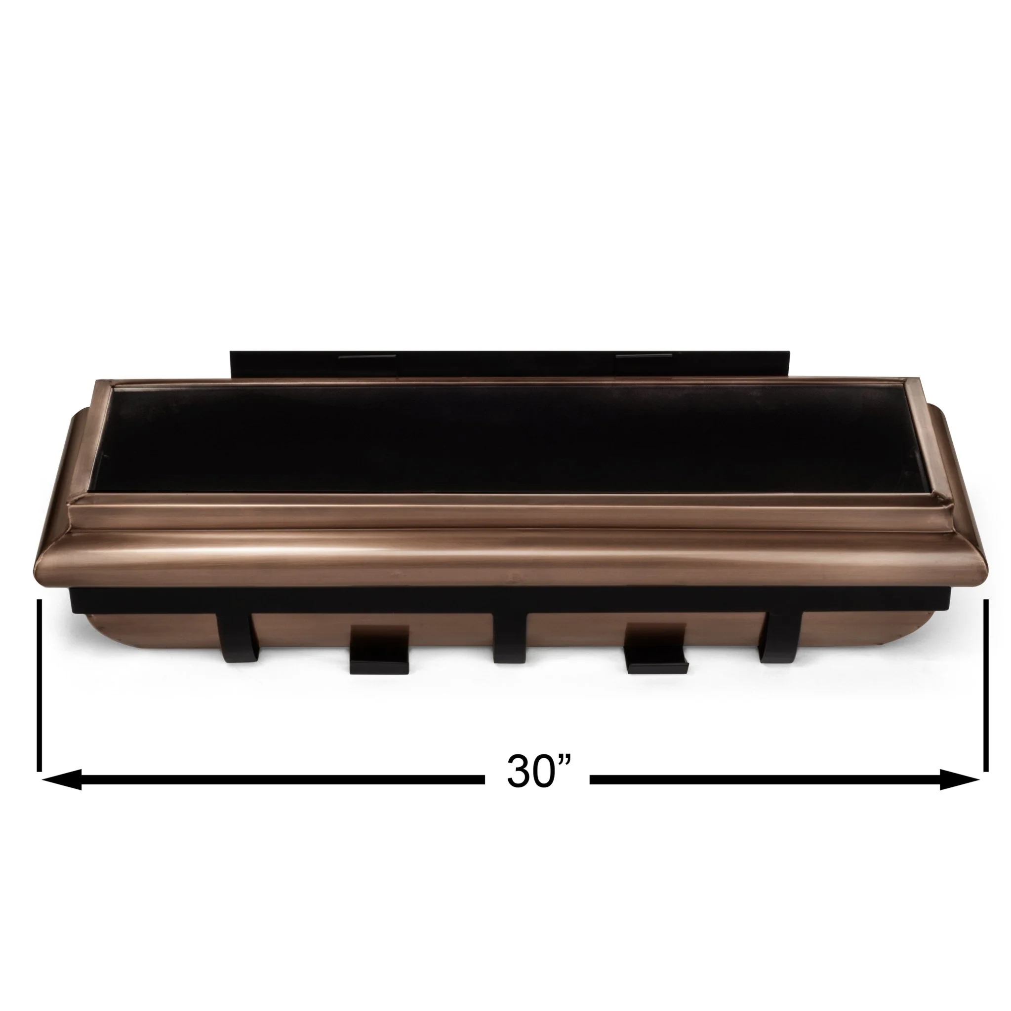 30-Inch Antique Copper Window Box with Metal Frame - Image 9