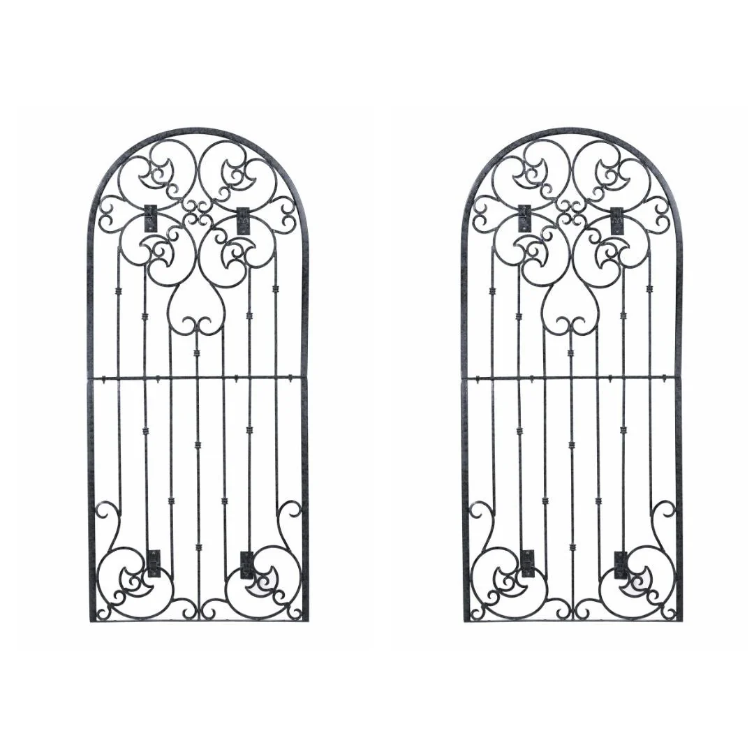 H Potter Legacy Wall Trellis - Set of 2 – 6 Ft Tall Iron Garden Screen - Black Finish - Image 2