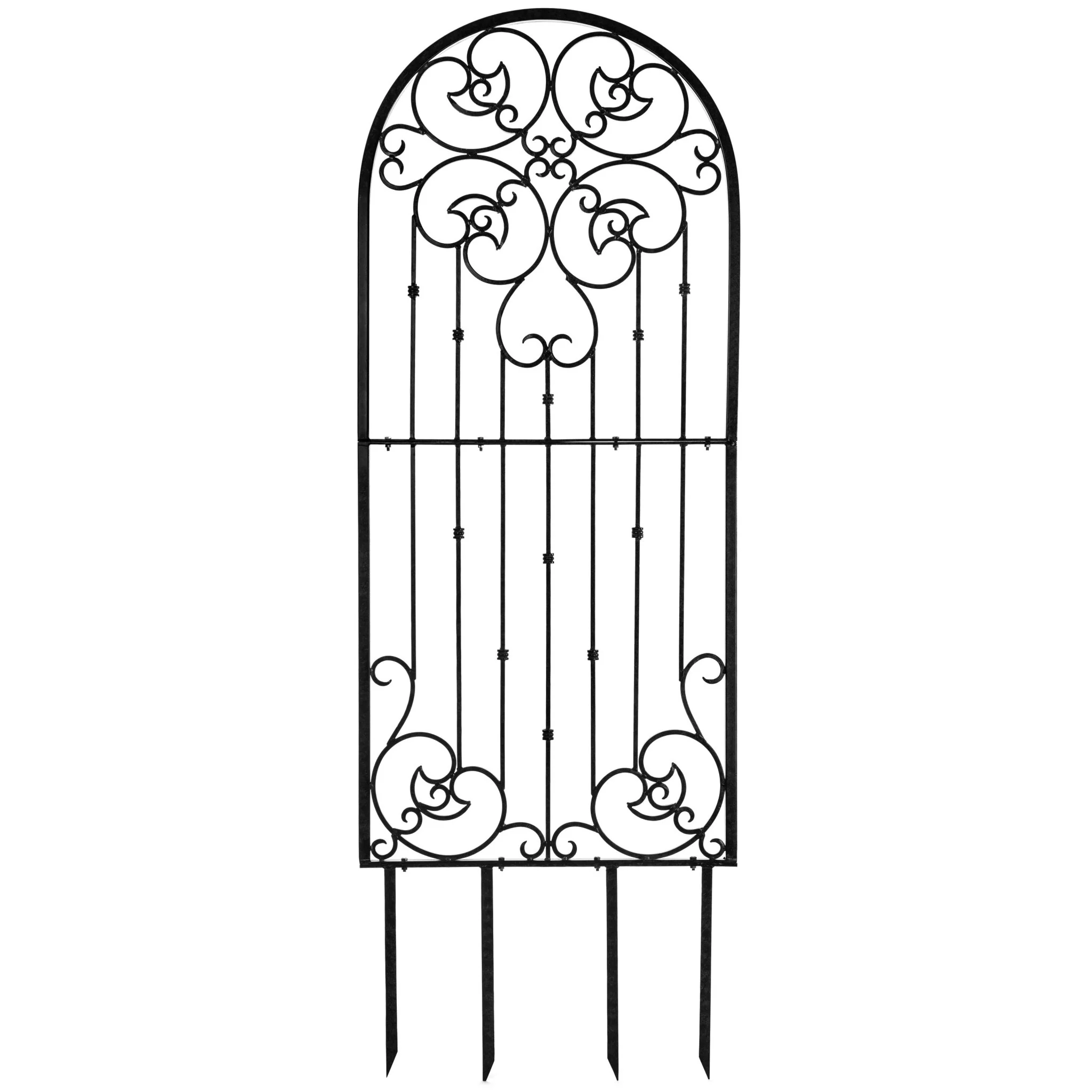 H Potter Legacy Wall Trellis – 6 Ft Tall Iron Garden Screen - Black Finish - Image 4