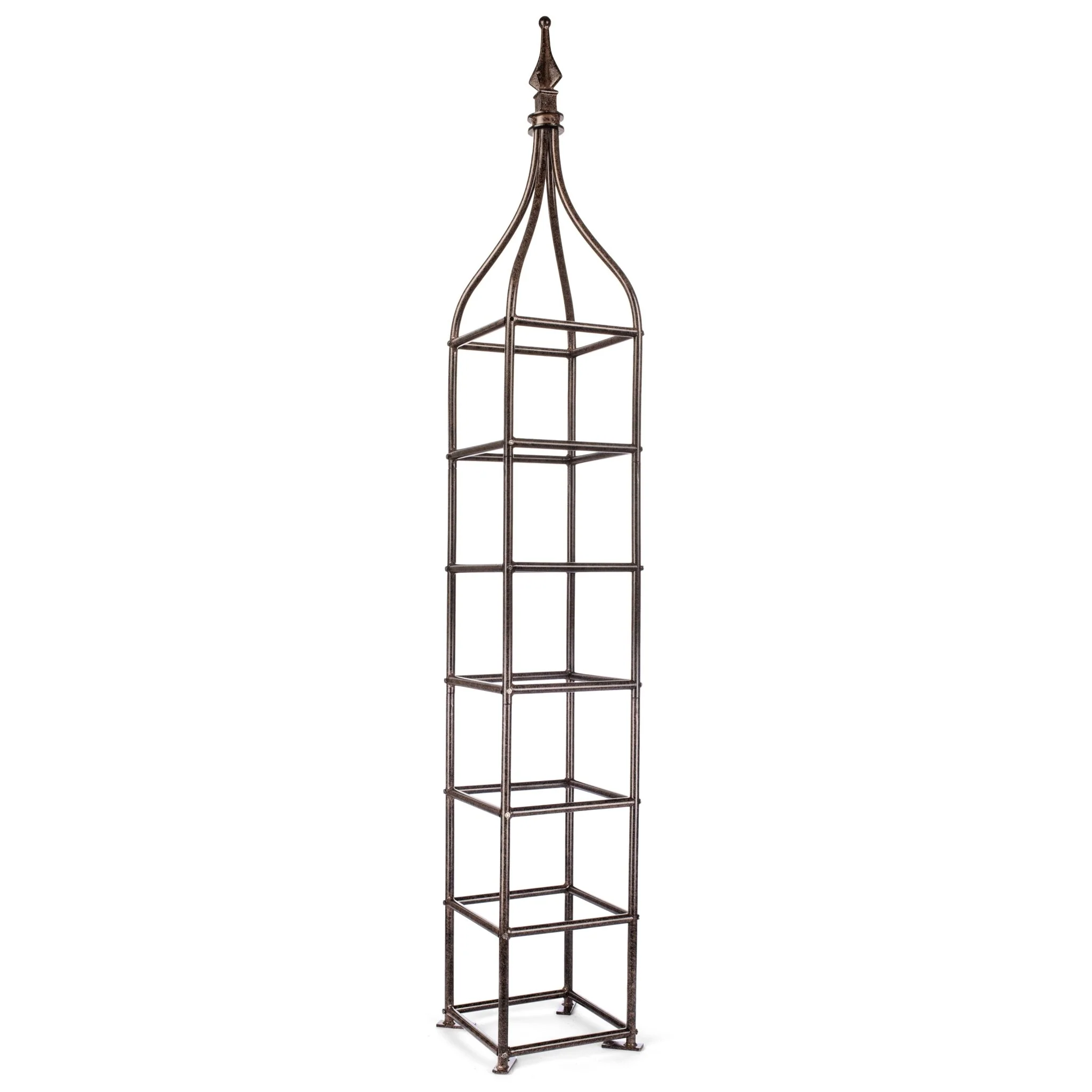 H Potter Beaumont Garden Obelisk Trellis - 6 Ft Tall Freestanding Metal Landscape Structure - Image 7
