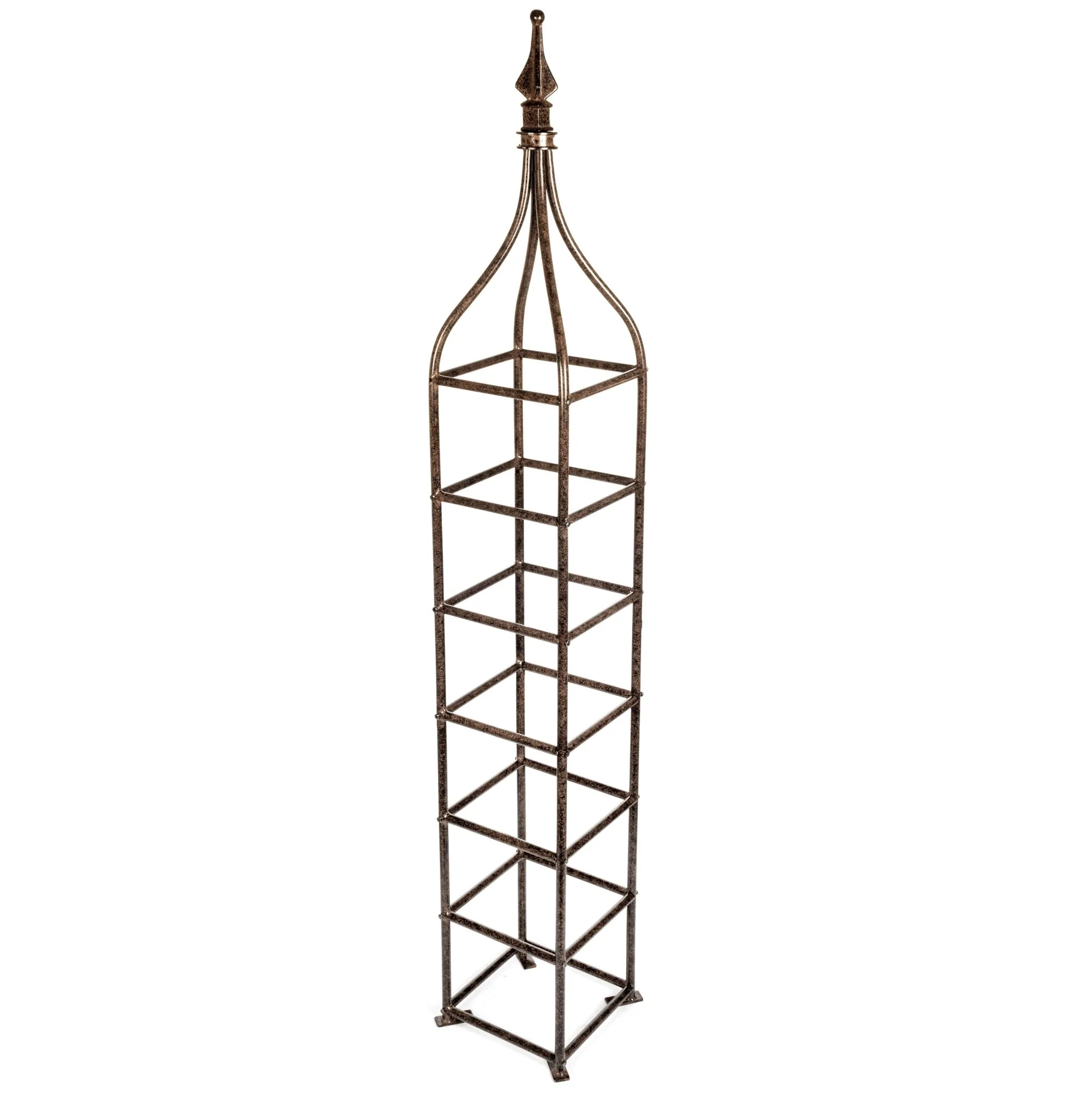 H Potter Beaumont Garden Obelisk Trellis - 6 Ft Tall Freestanding Metal Landscape Structure - Image 9