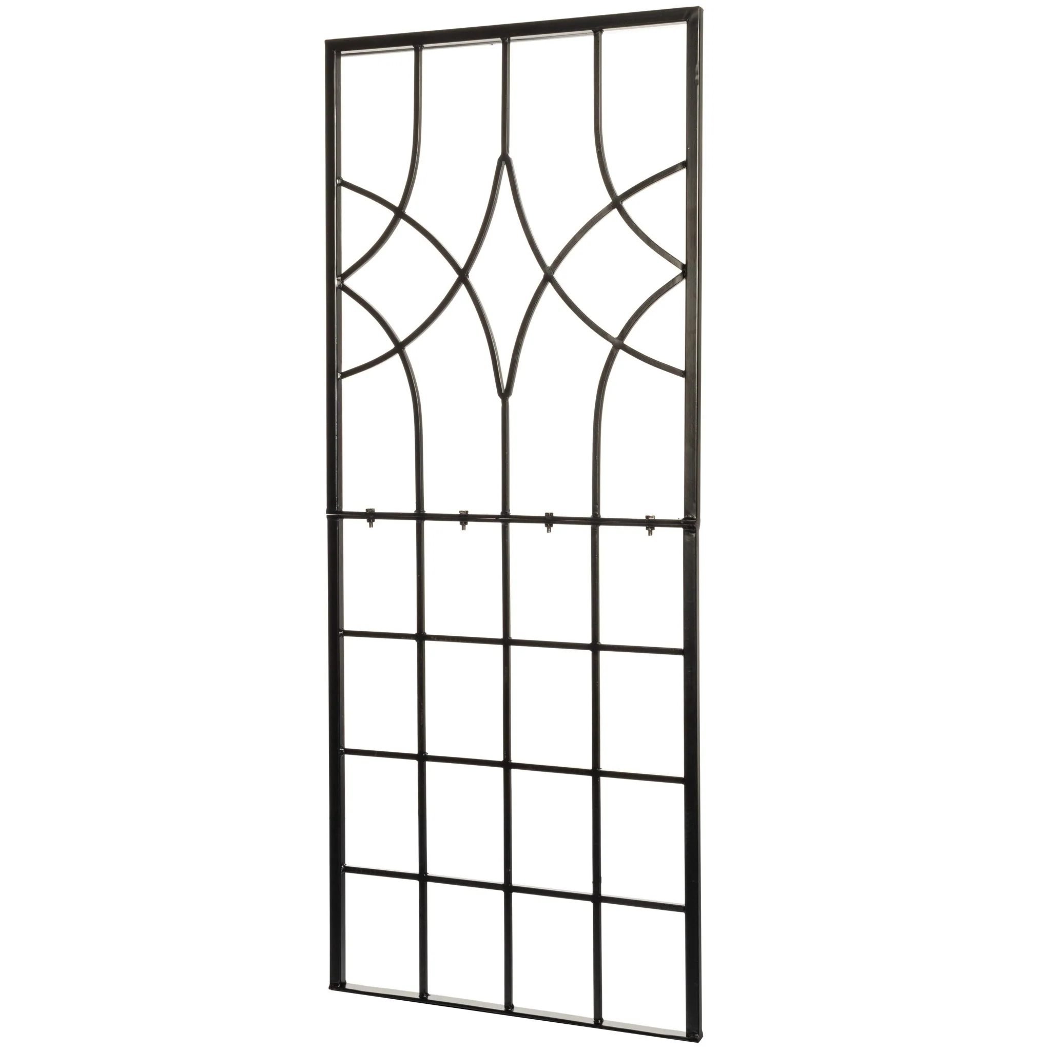 H Potter Geometric Iron Garden Small Trellis – Set of 2 - 58" Tall - Black Powder-Coated Finish - Image 6