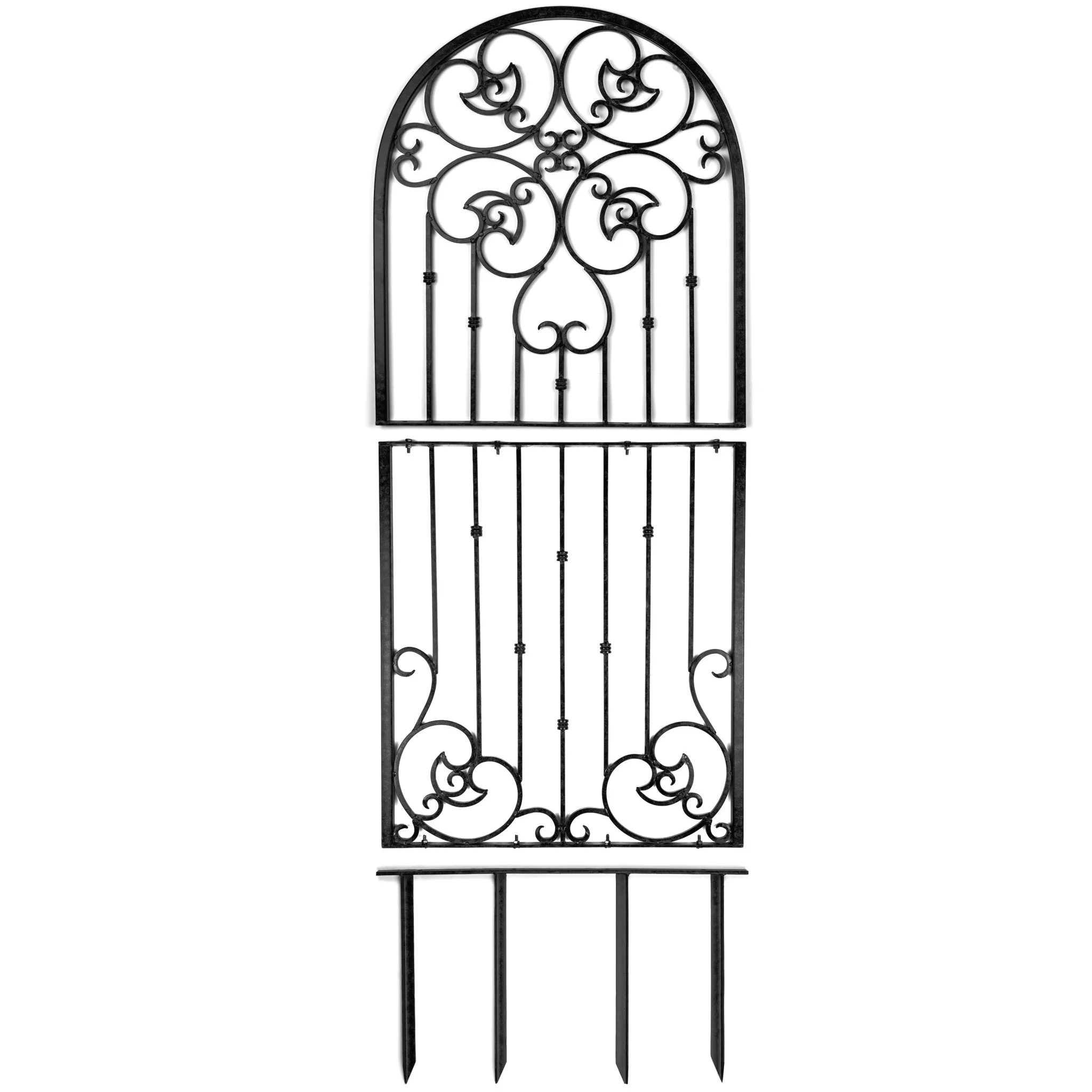 H Potter Legacy Freestanding Trellis – 6 Ft Tall Iron Garden Screen - Black Finish - Image 4