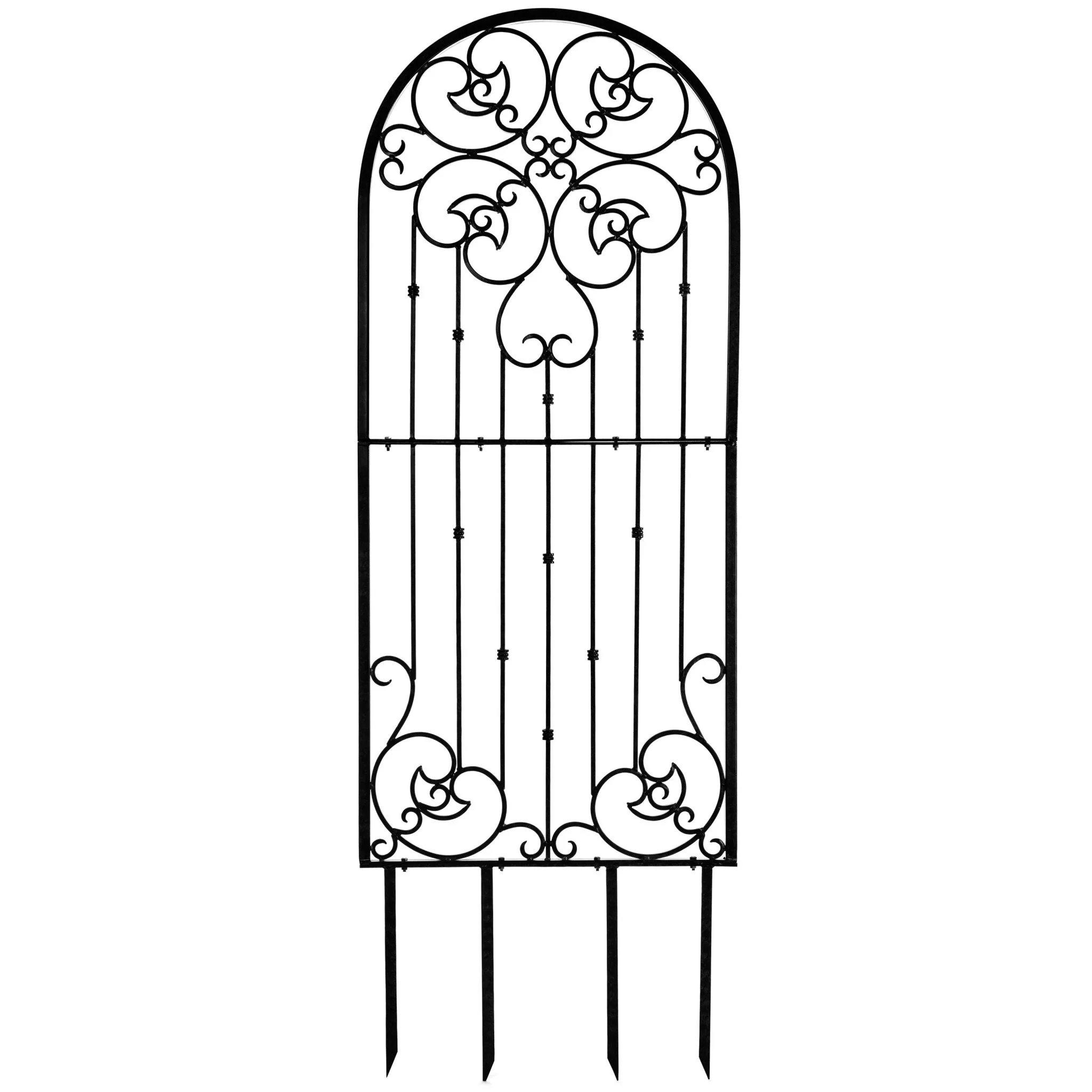 H Potter Legacy Freestanding Trellis – 6 Ft Tall Iron Garden Screen - Black Finish - Image 7