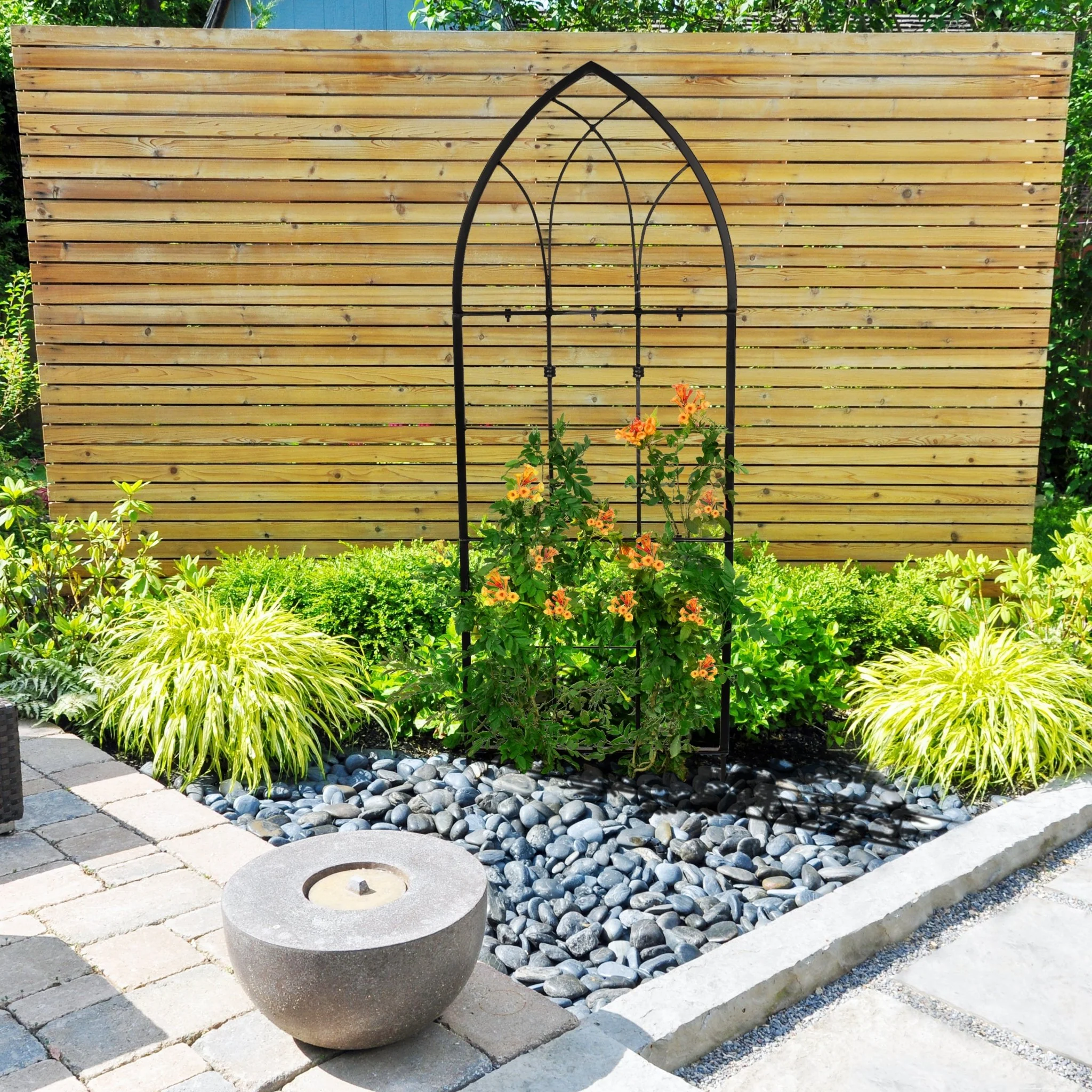 H Potter Gothic 62" Tall Trellis – Black Freestanding Garden Trellis for Climbing Plants - Image 8