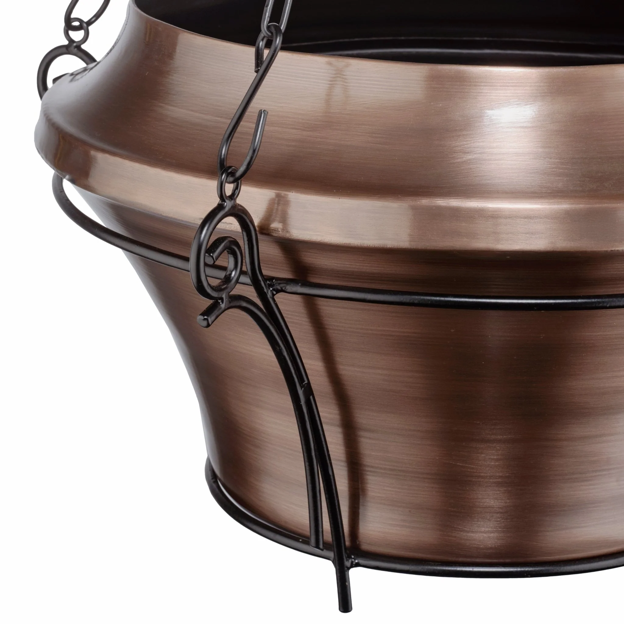 H Potter Heritage Copper Hanging Planter - Image 4
