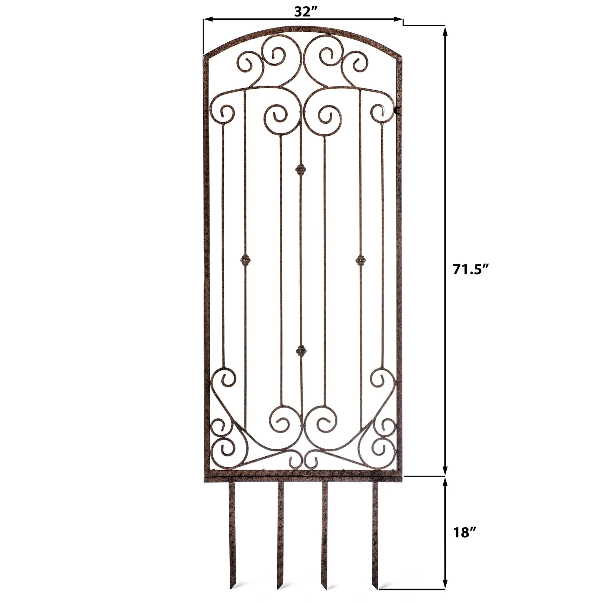 H Potter Lenox Estate Garden Trellis – 6ft Tall Freestanding Iron Garden Screen - GAR602 - Image 3