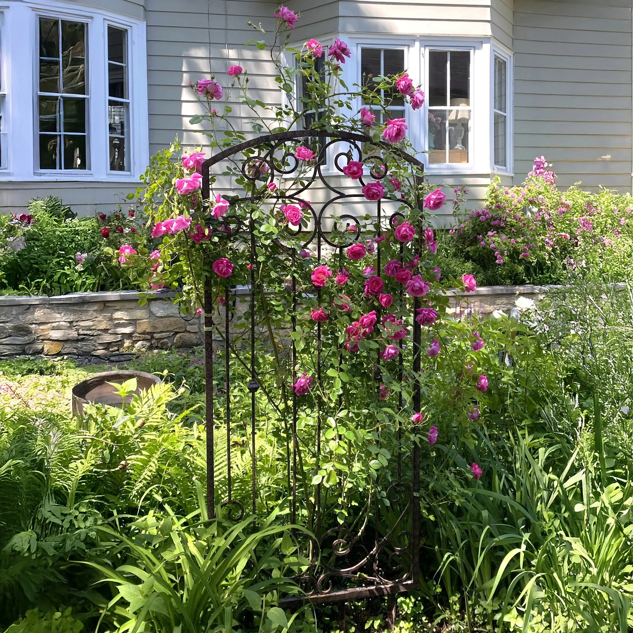 H Potter Lenox Estate Garden Trellis – 6 ft Tall Black Freestanding Iron Garden Screen - Image 10