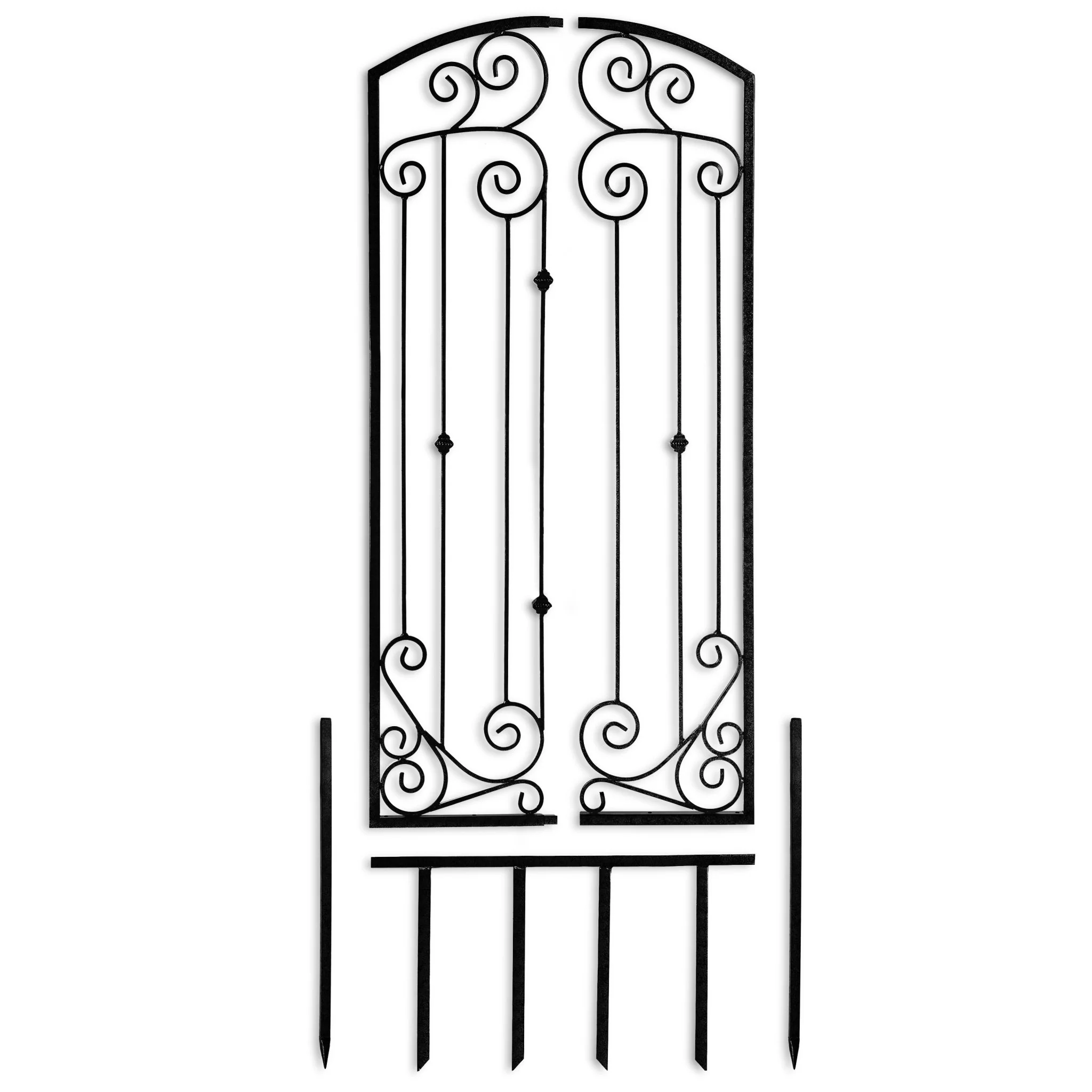 H Potter Lenox Estate Garden Trellis – 6 ft Tall Black Freestanding Iron Garden Screen - Image 4