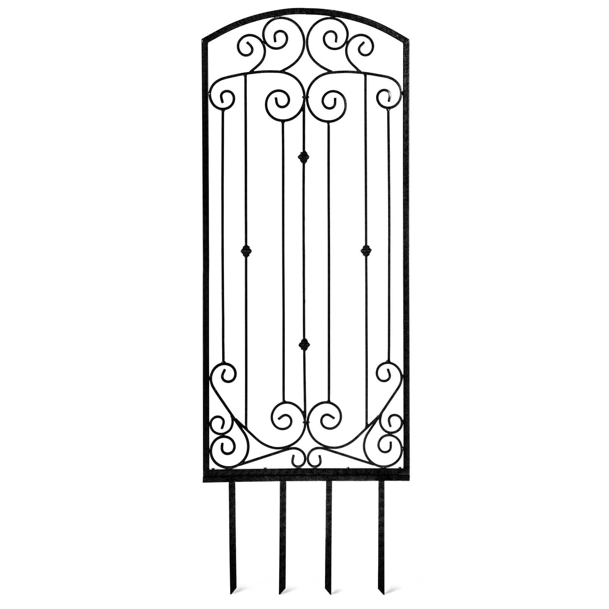 H Potter Lenox Estate Garden Trellis – 6 ft Tall Black Freestanding Iron Garden Screen - Image 9