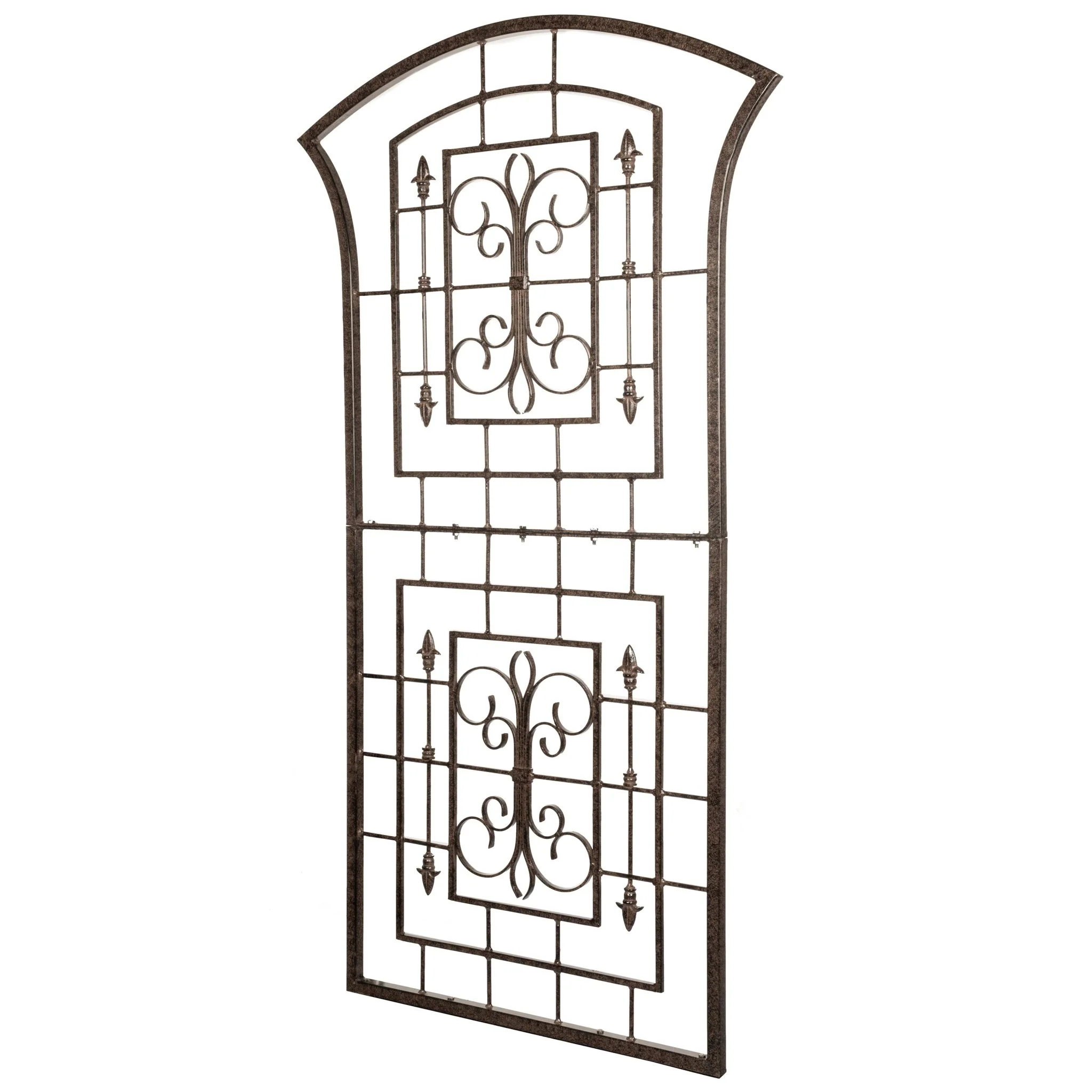 H Potter Kingsley Metal Garden Trellis - Freestanding - Charcoal Brown - Image 5