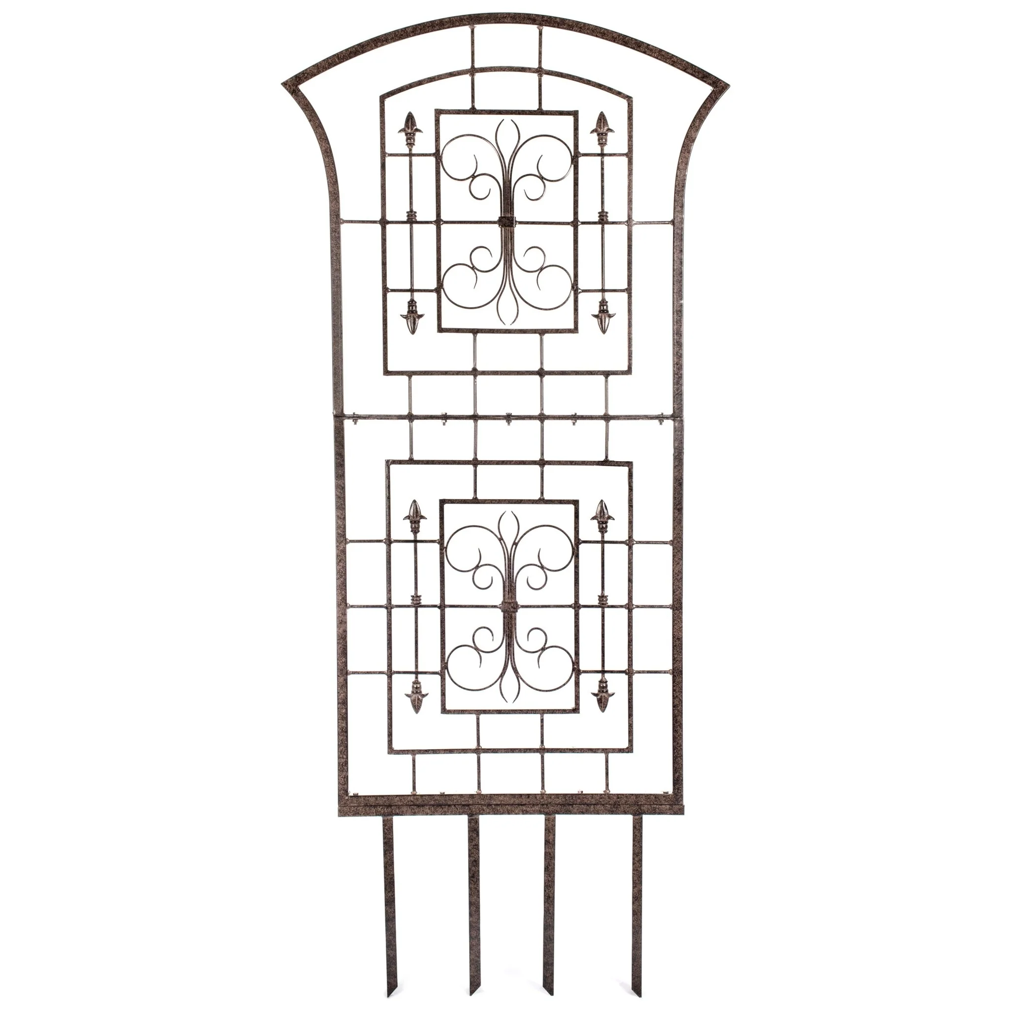 H Potter Kingsley Metal Garden Trellis - Freestanding - Charcoal Brown - Image 7