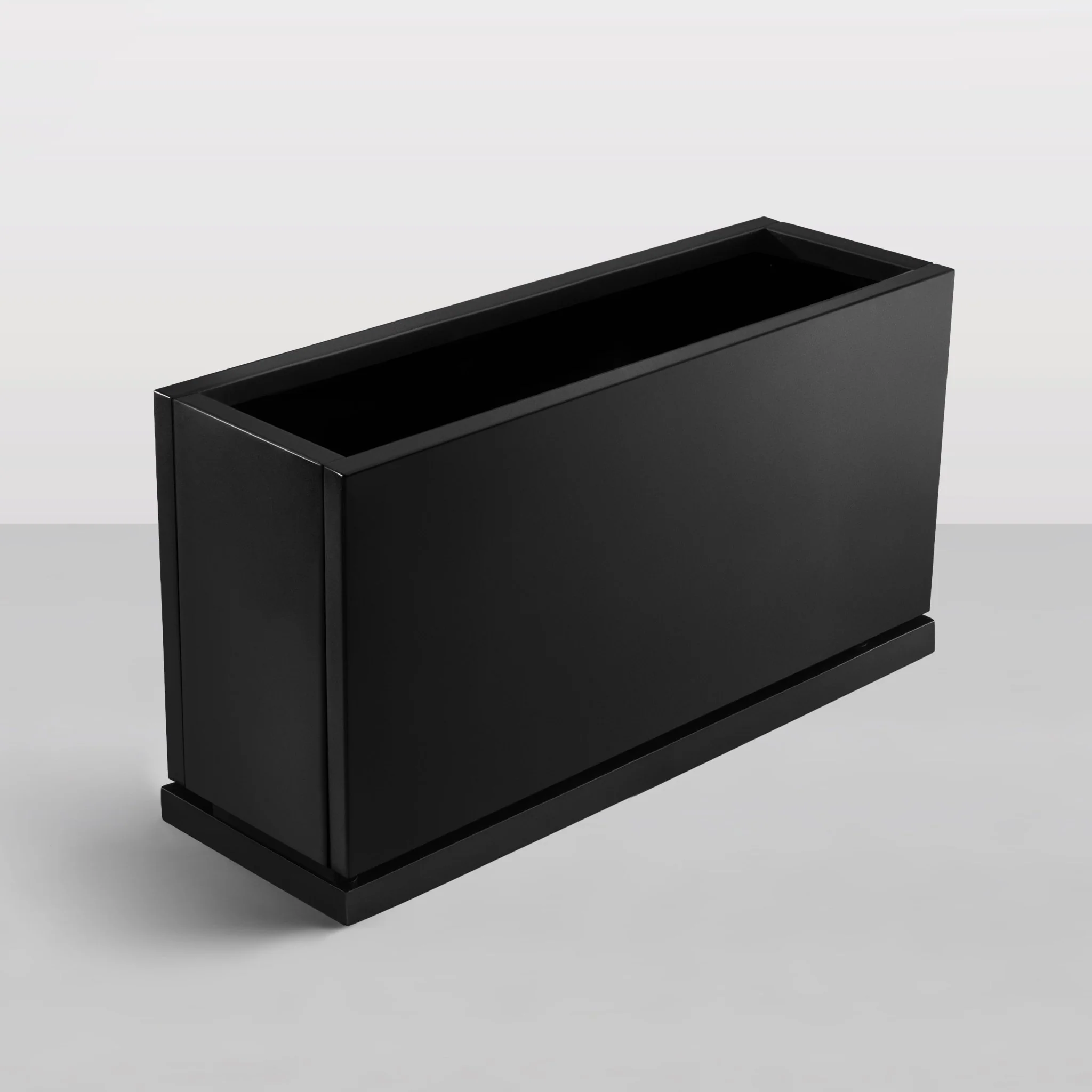 H Potter Hawthorne Rectangular Black Metal Planter with Drip Tray | 32" Indoor Outdoor Planter - Image 3