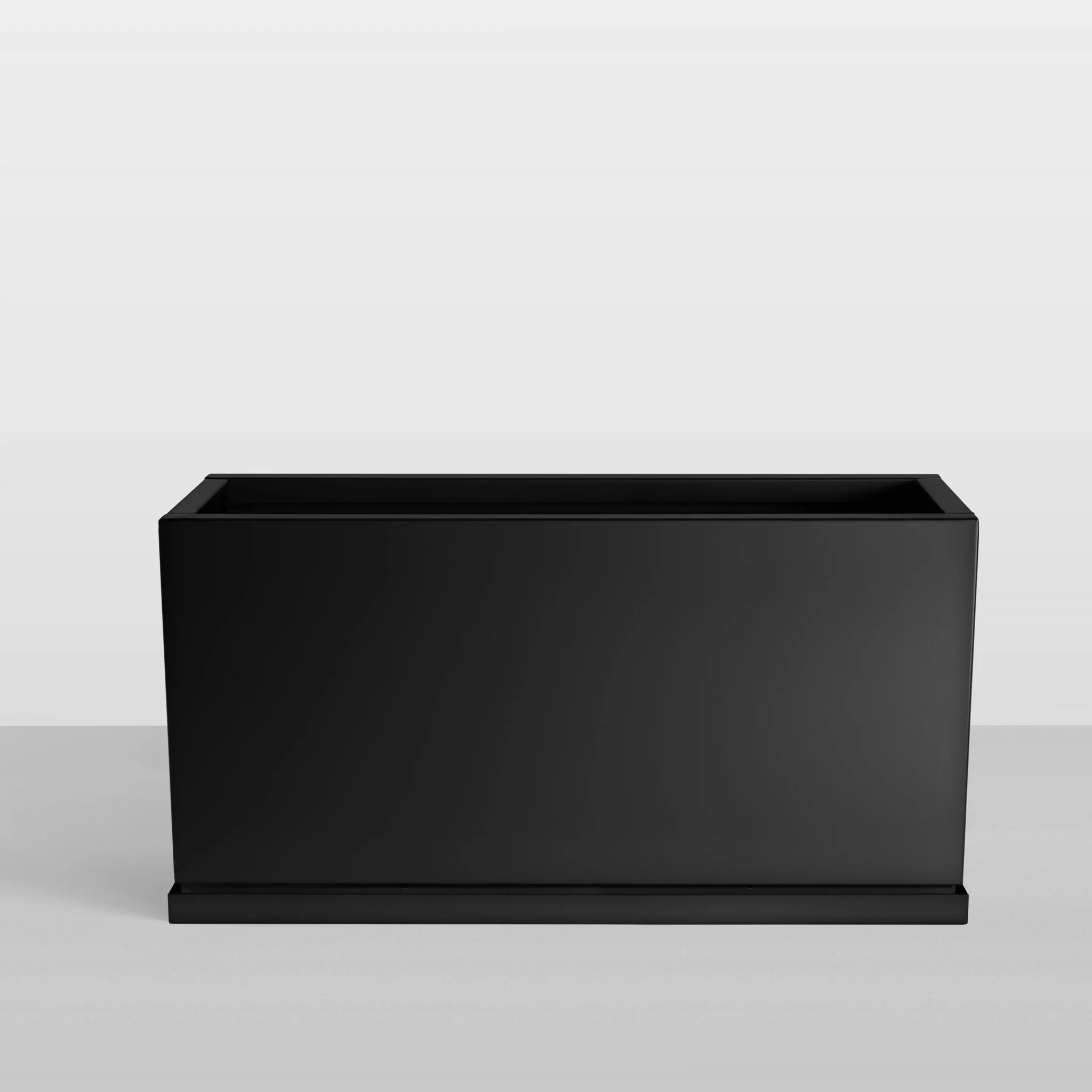 H Potter Hawthorne Rectangular Black Metal Planter with Drip Tray | 32" Indoor Outdoor Planter - Image 4