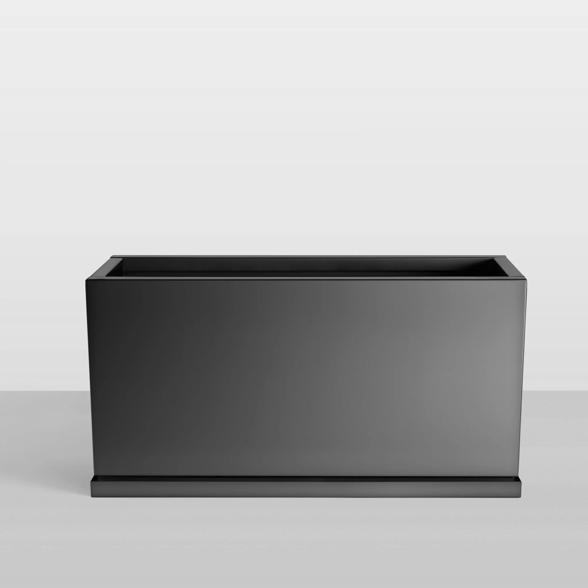 H Potter Hawthorne Rectangular Gray Metal Planter with Drip Tray | 32" Indoor Outdoor Planter - Image 5