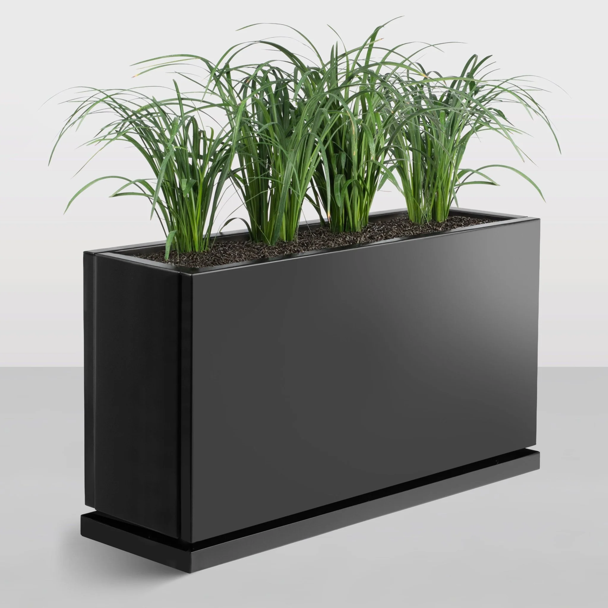 H Potter Hawthorne Rectangular Gray Metal Planter with Drip Tray | 32" Indoor Outdoor Planter - Image 9