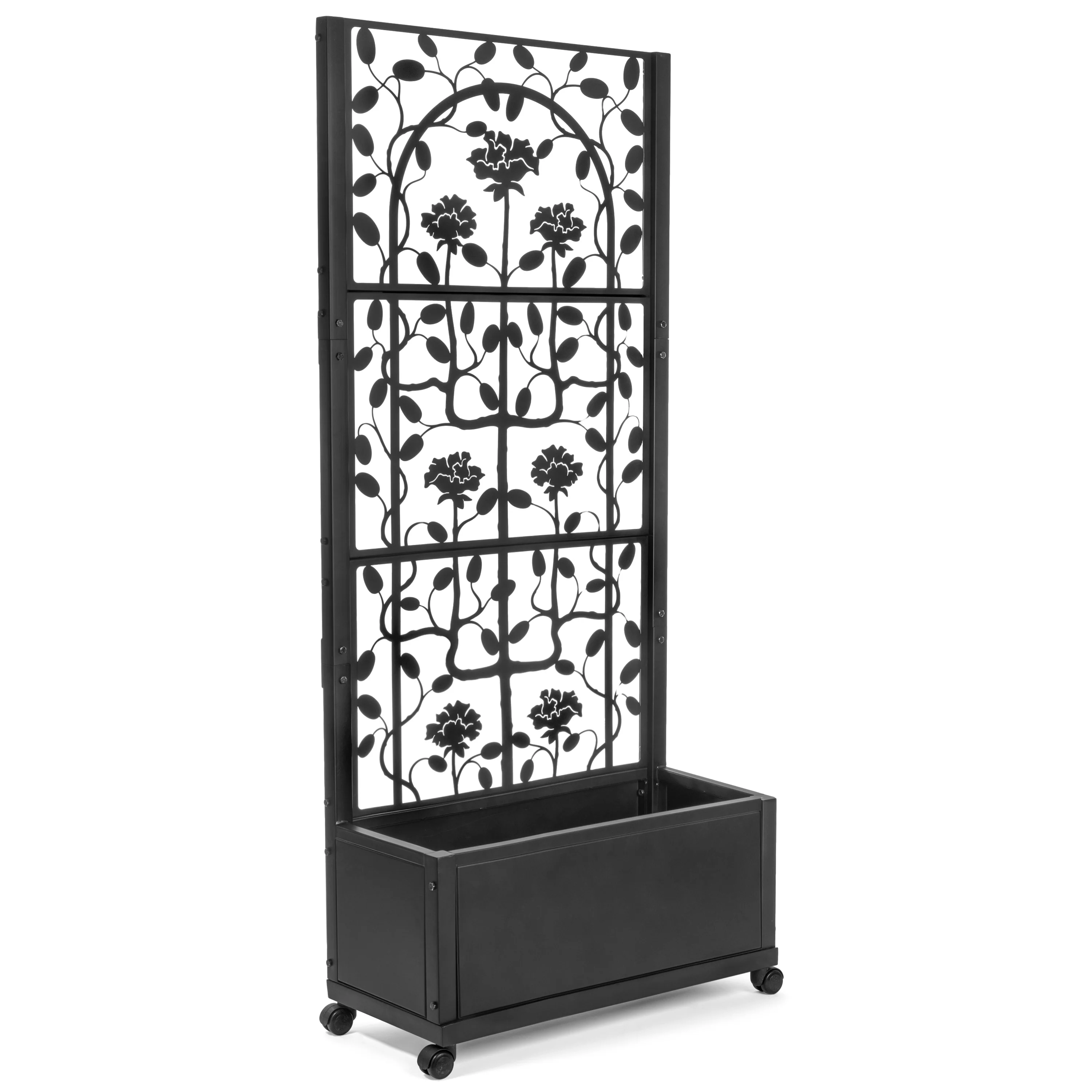 H Potter Camden Trellis Planter - Black Finish - Patio Deck Balcony - Image 12