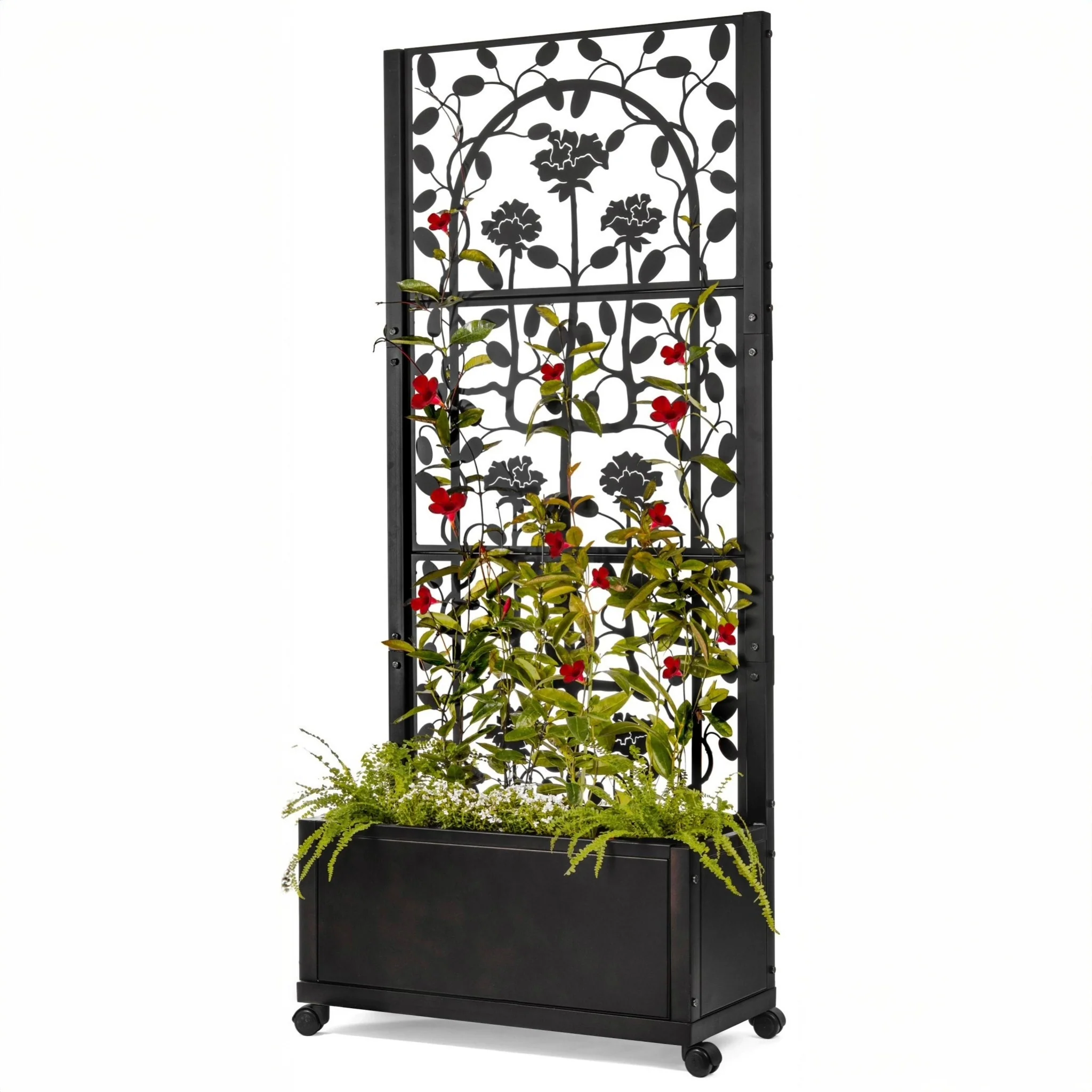 H Potter Camden Trellis Planter - Black Finish - Patio Deck Balcony - Image 2