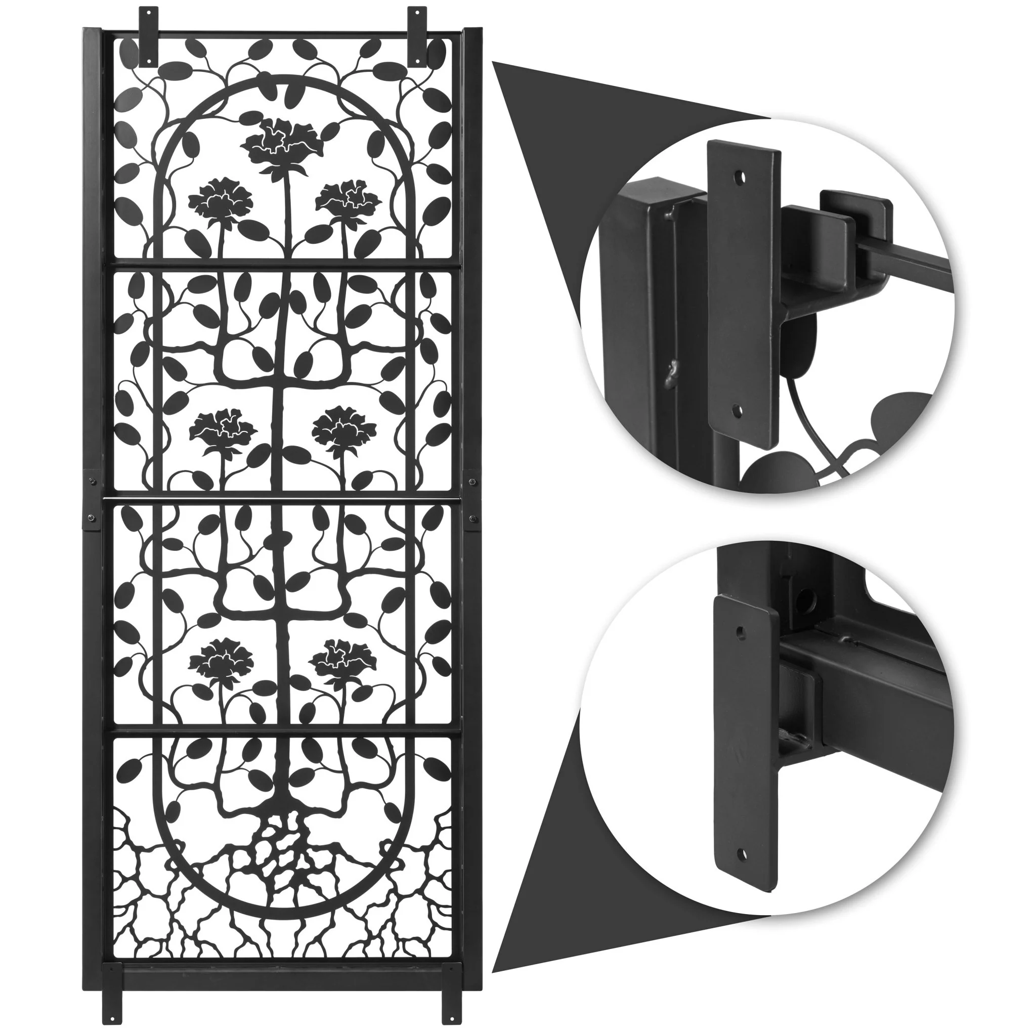 H Potter Dorset Garden Wall Trellis Set of 2 Trellises - Black Finish - Image 2