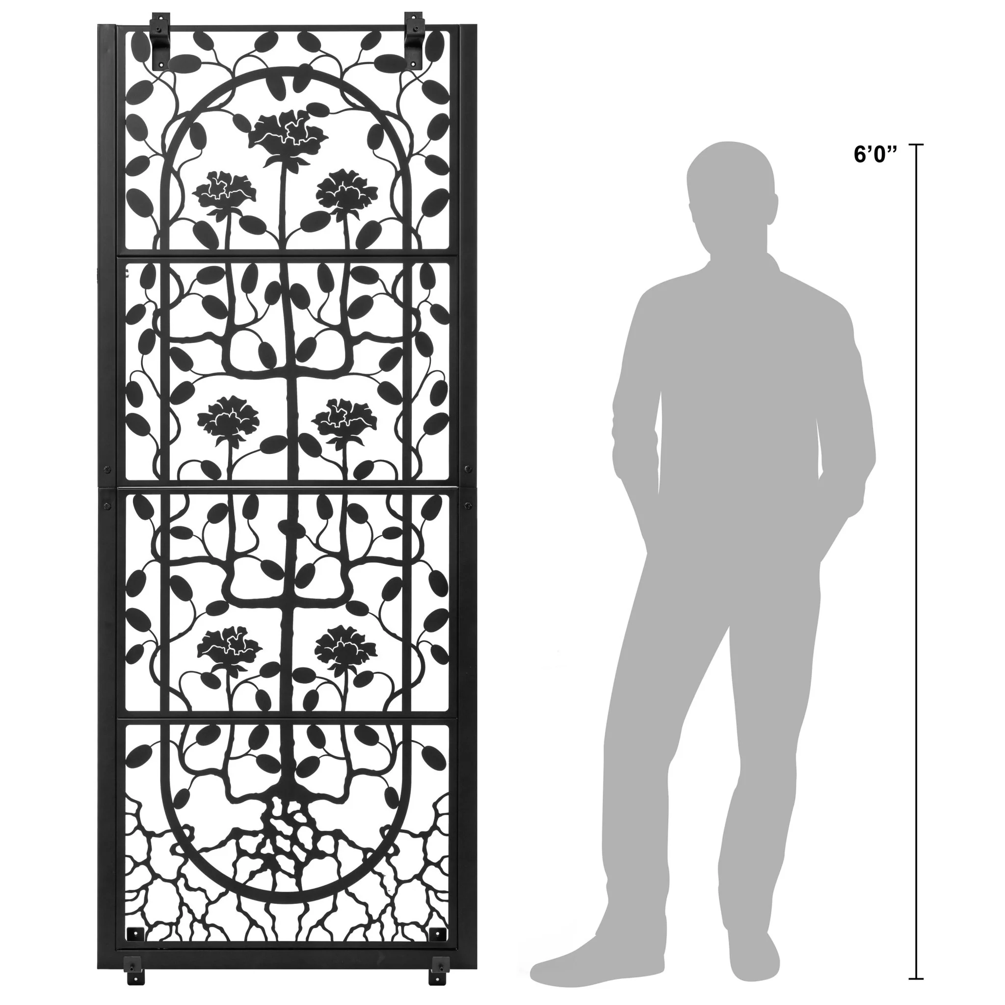 H Potter Dorset Garden Wall Trellis Set of 2 Trellises - Black Finish - Image 4