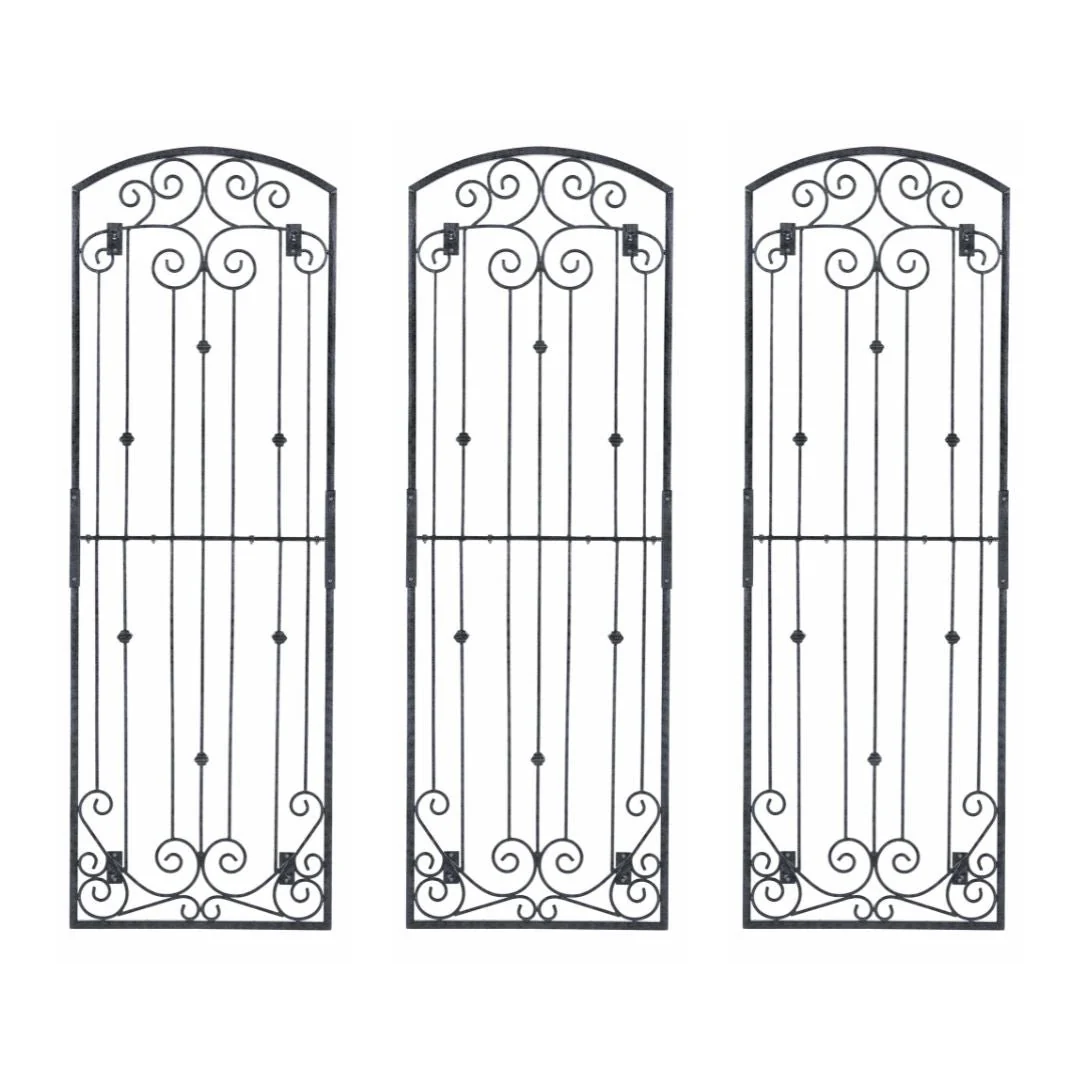 H Potter Lenox Estate Wall Trellis - Set of 3 – 8 Ft Tall Iron Garden Screens - Black Finish - Image 2