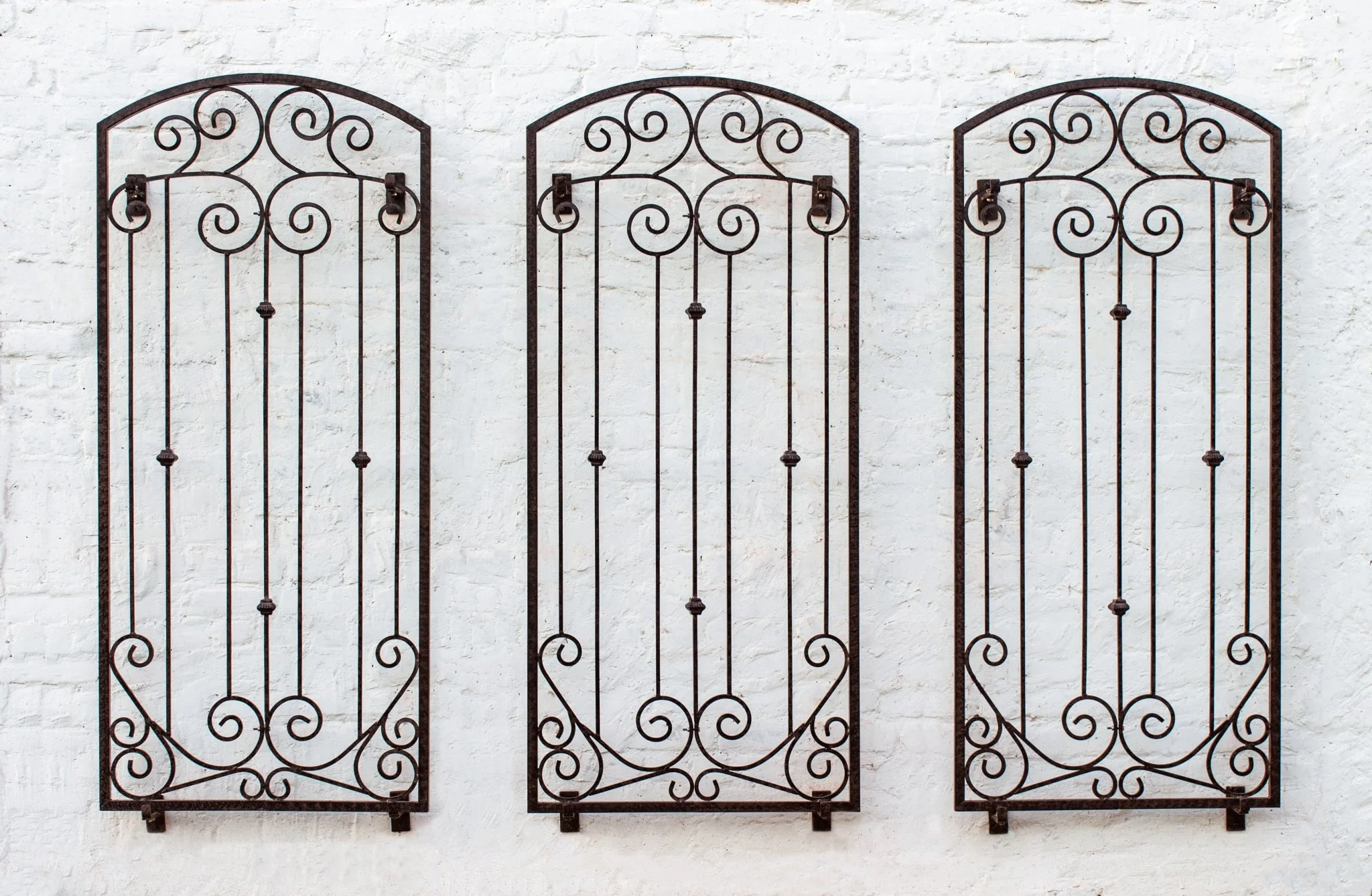 H Potter Lenox Estate Wall Trellis - Set of 3 – 6 Ft Tall Iron Garden Screens - Black - Image 2