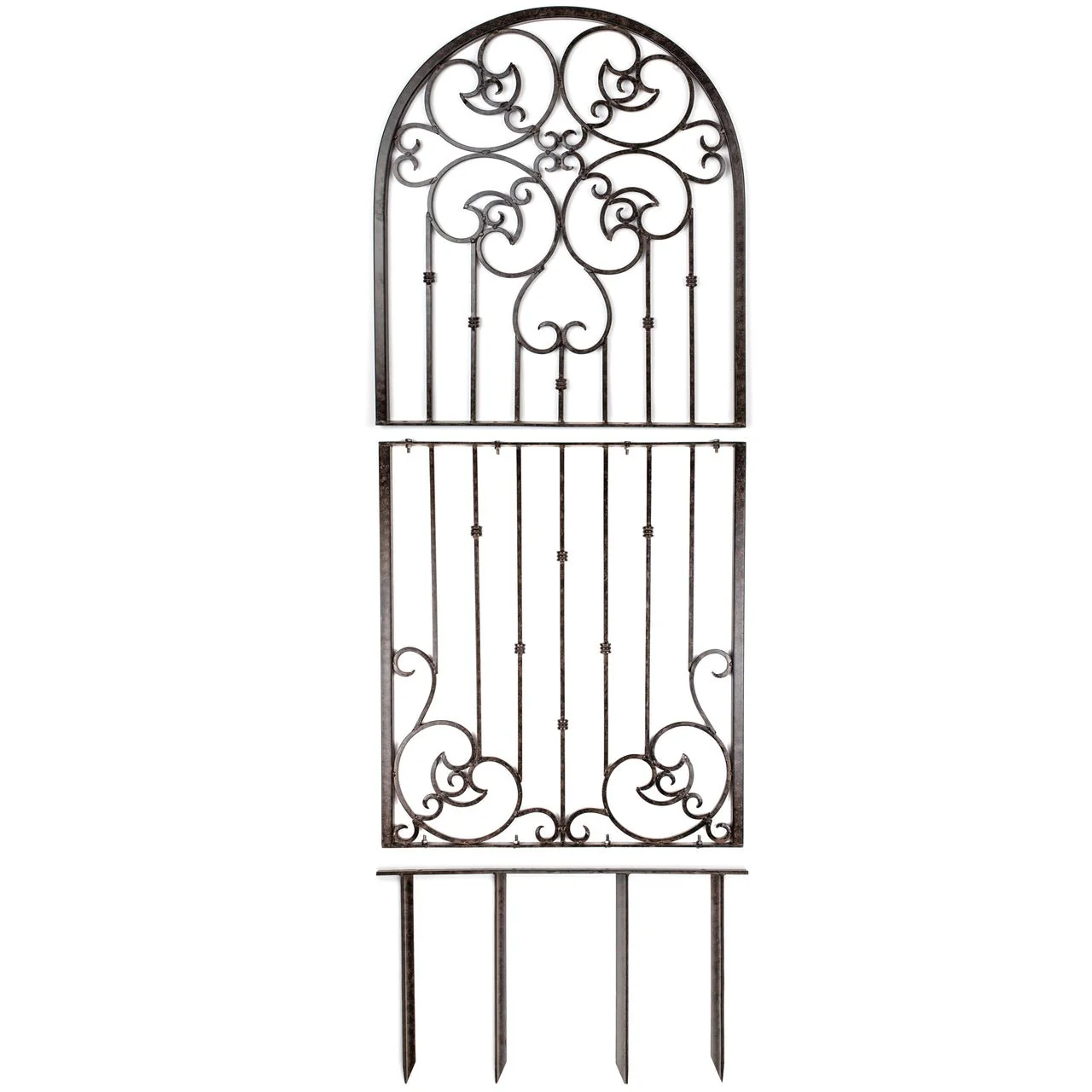 H Potter Legacy Freestanding Trellis – 6 Ft Tall Iron Garden Screen - Charcoal Brown - Image 4