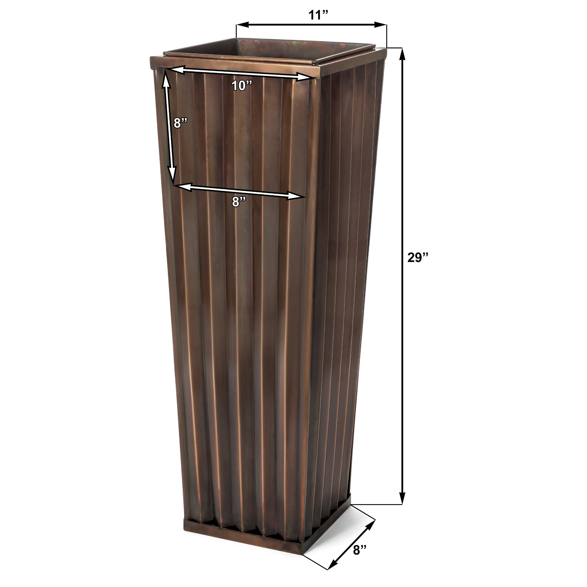 H Potter Ribbed Planter Small GAR546S - Image 3