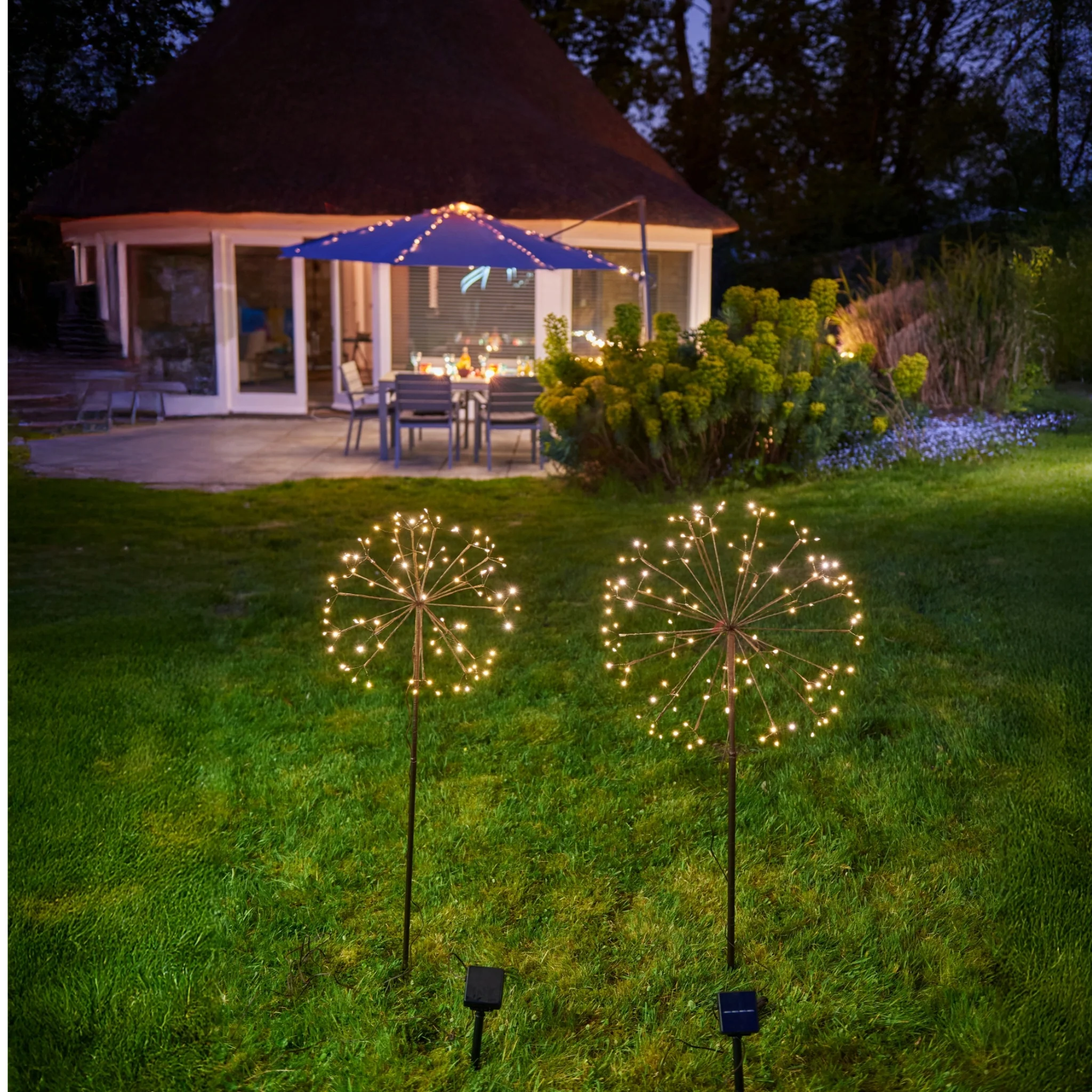 H Potter Solar Golden Bloom Garden Light Large - Image 5