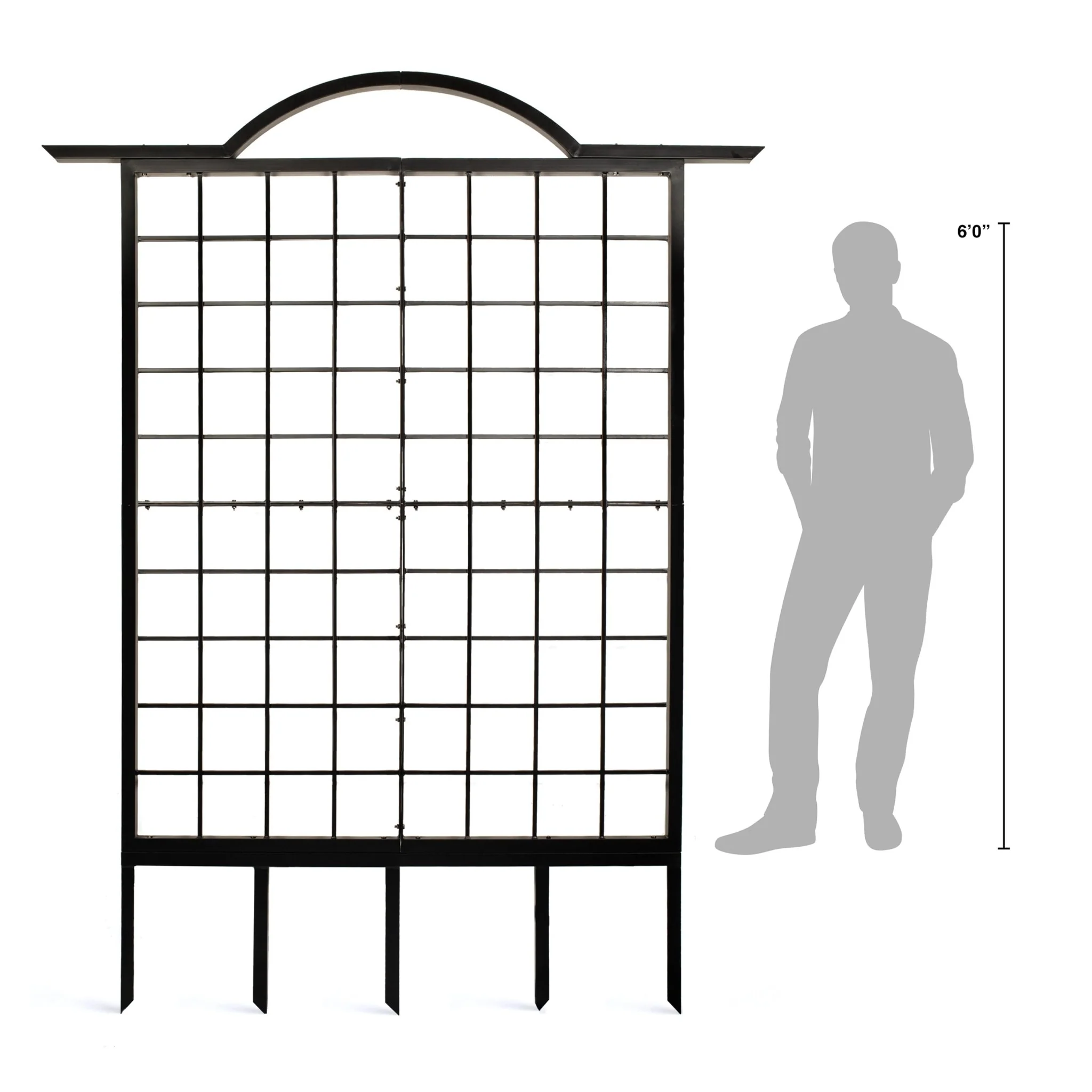 H Potter Chesterfield Trellis - Black Freestanding Garden Screen - Image 3