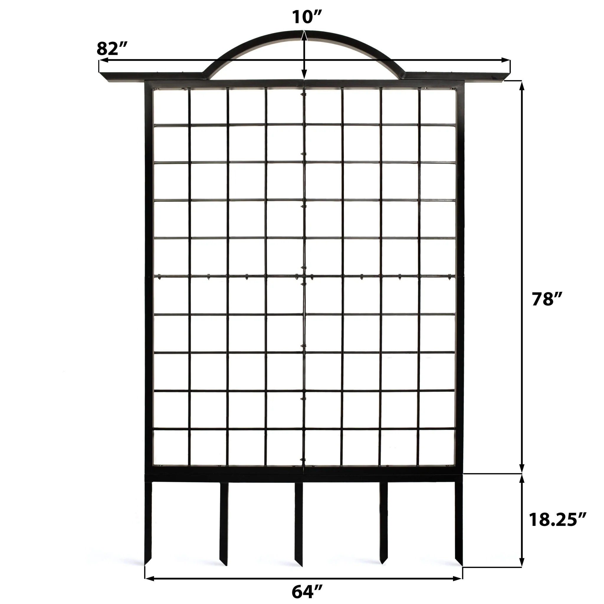 H Potter Chesterfield Trellis - Black Freestanding Garden Screen - Image 4