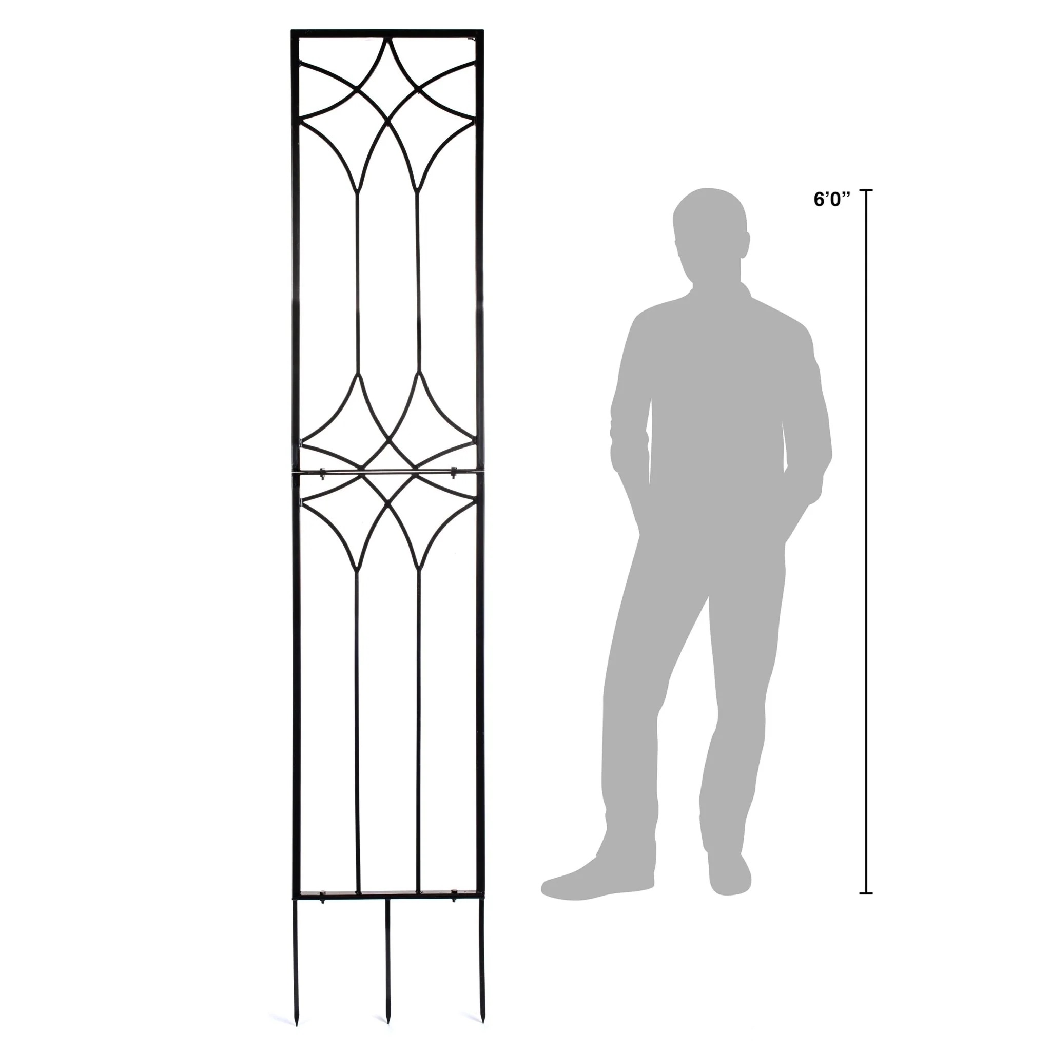 H Potter Tall Geometric Garden Trellises in Black Finish - Set of 3 - 82" Tall - Image 6