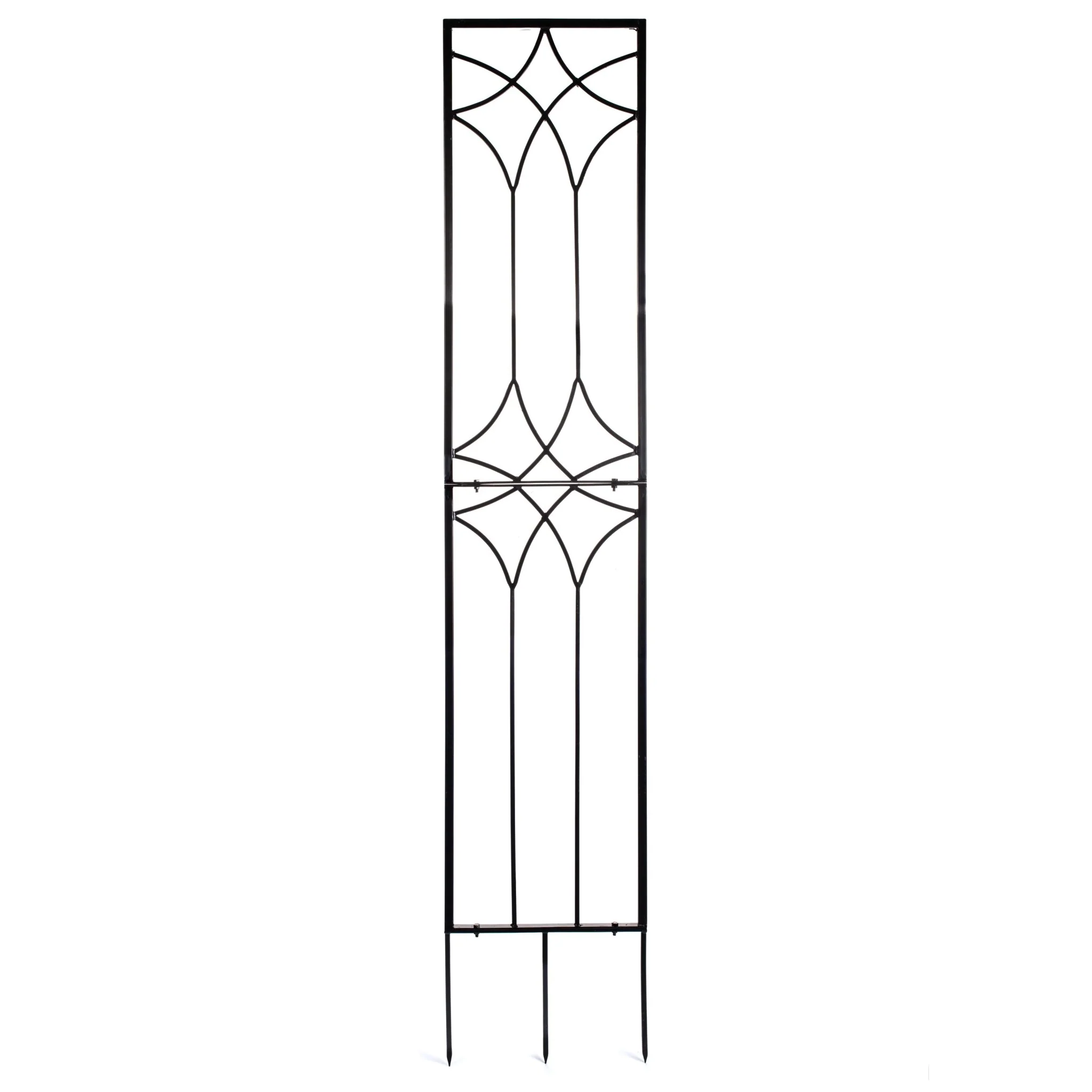 H Potter Tall Geometric - Freestanding Metal Garden Trellis - Black Finish - 82"Tall - Image 5