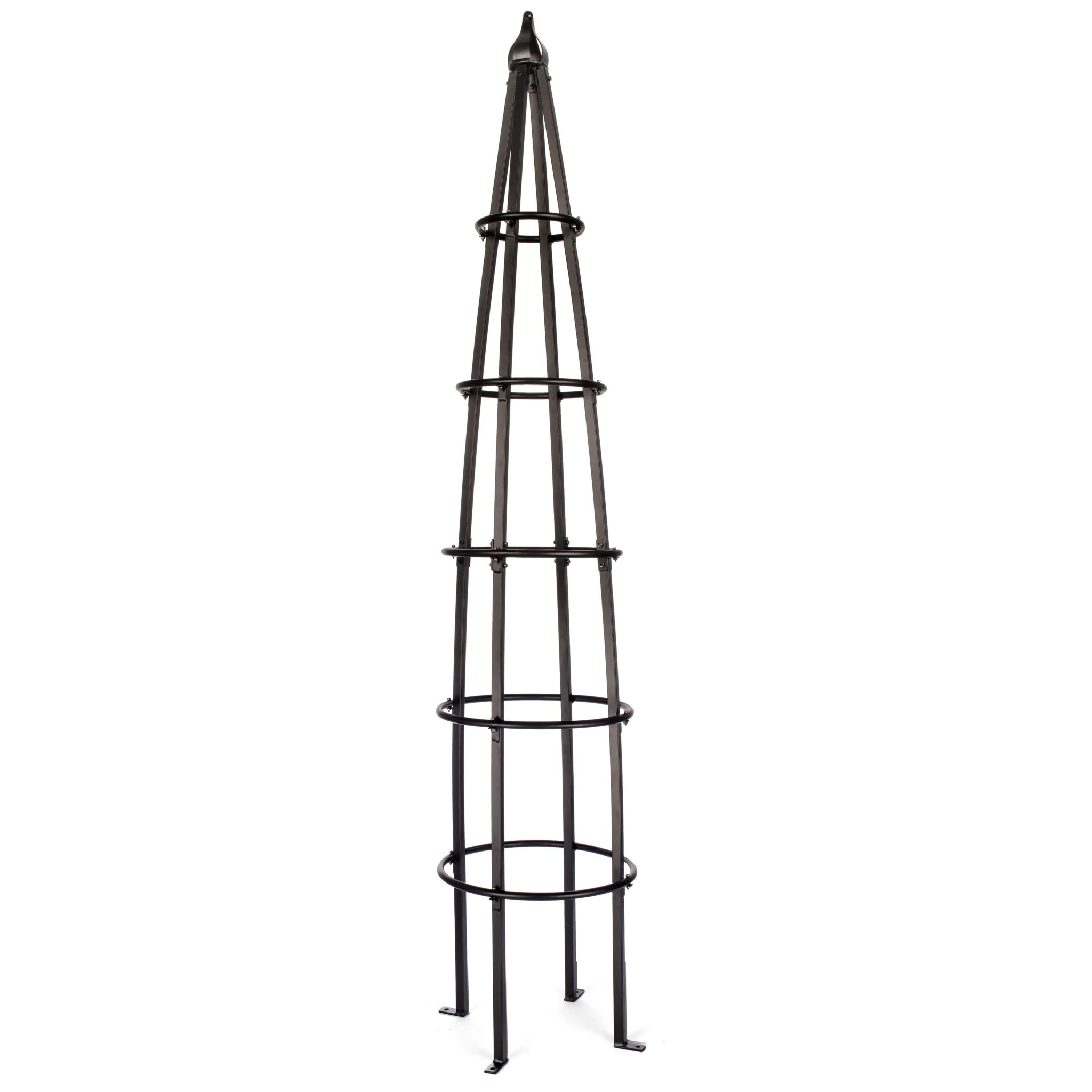 H Potter Concord Estate Trellis - 8-Foot Black Garden Obelisk Trellis - Freestanding - Image 8