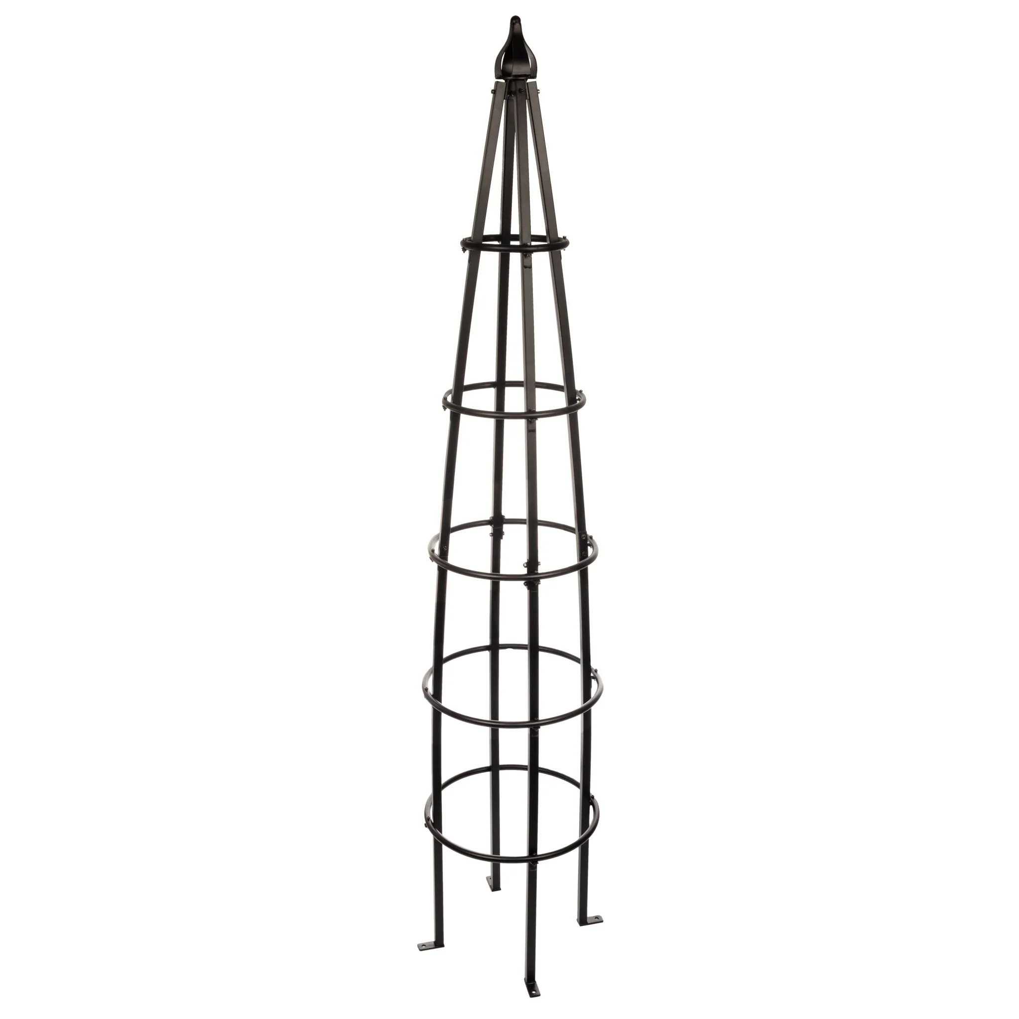 H Potter Concord Estate Trellis - 8-Foot Black Garden Obelisk Trellis - Freestanding - Image 9