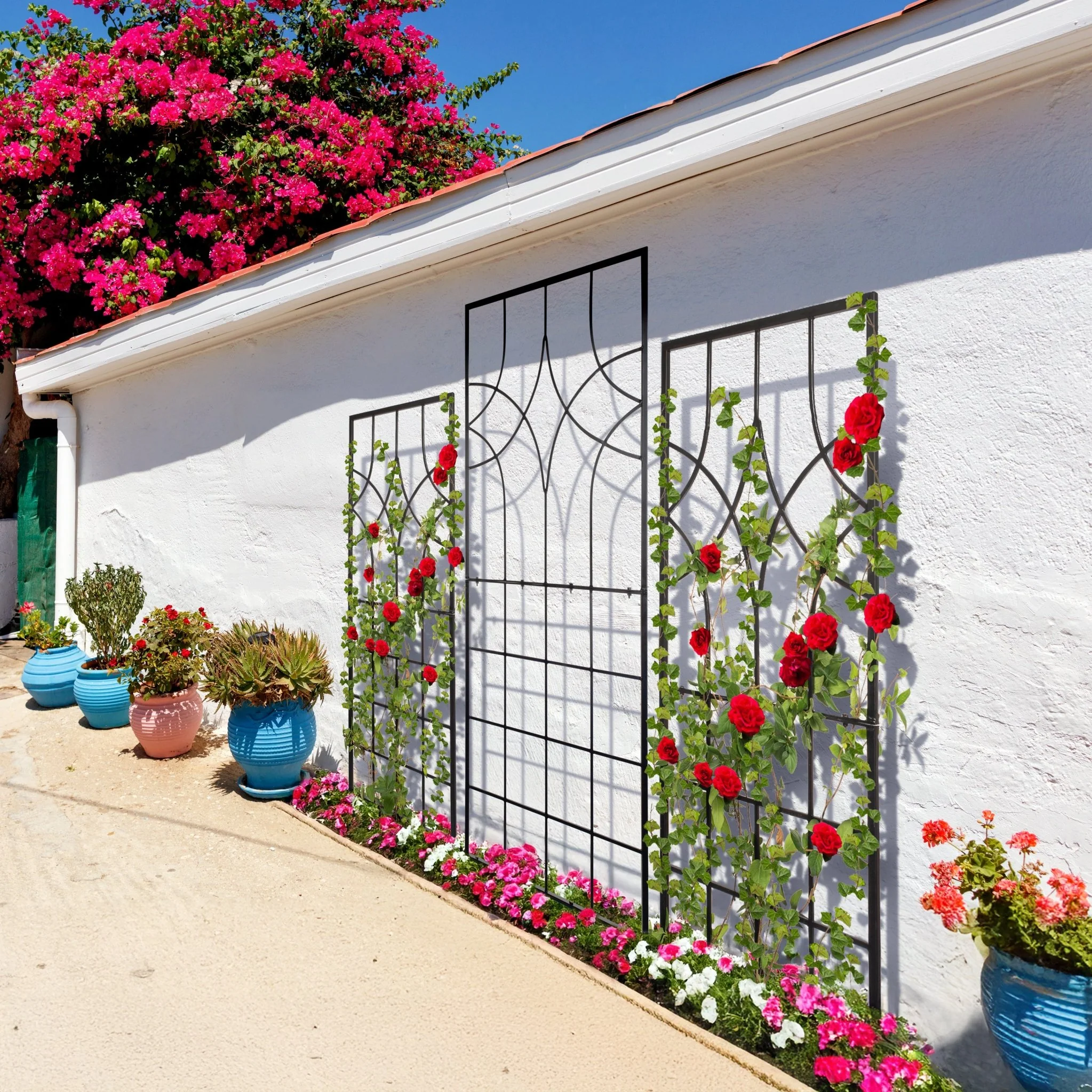 H Potter Geometric Garden Trellis Set of 3 – 1 Large 69" Tall & 2 Small 58"Tall - Image 2