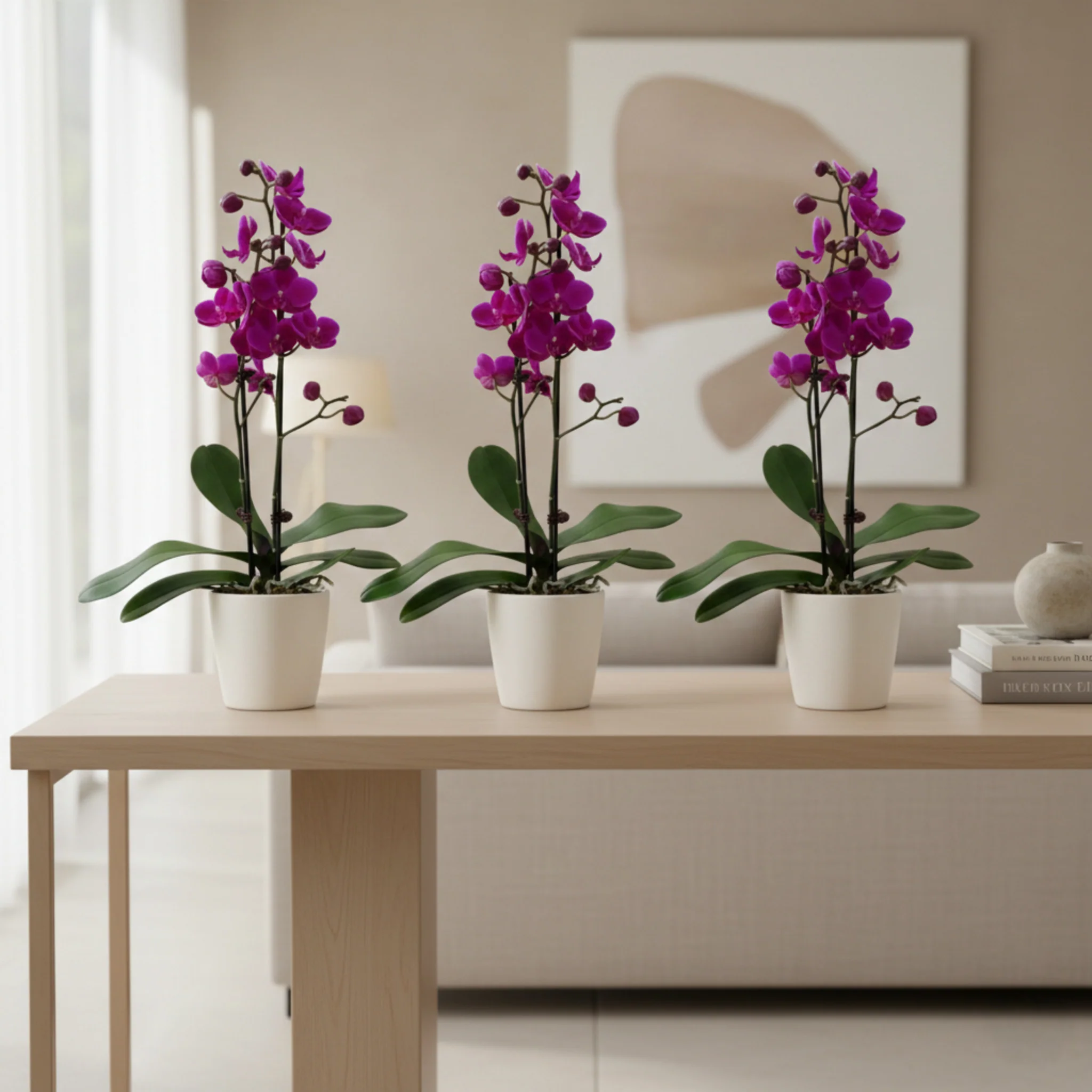 Purple Phalaenopsis Orchid (Double Spike) — 3" Potted Orchid - Image 4