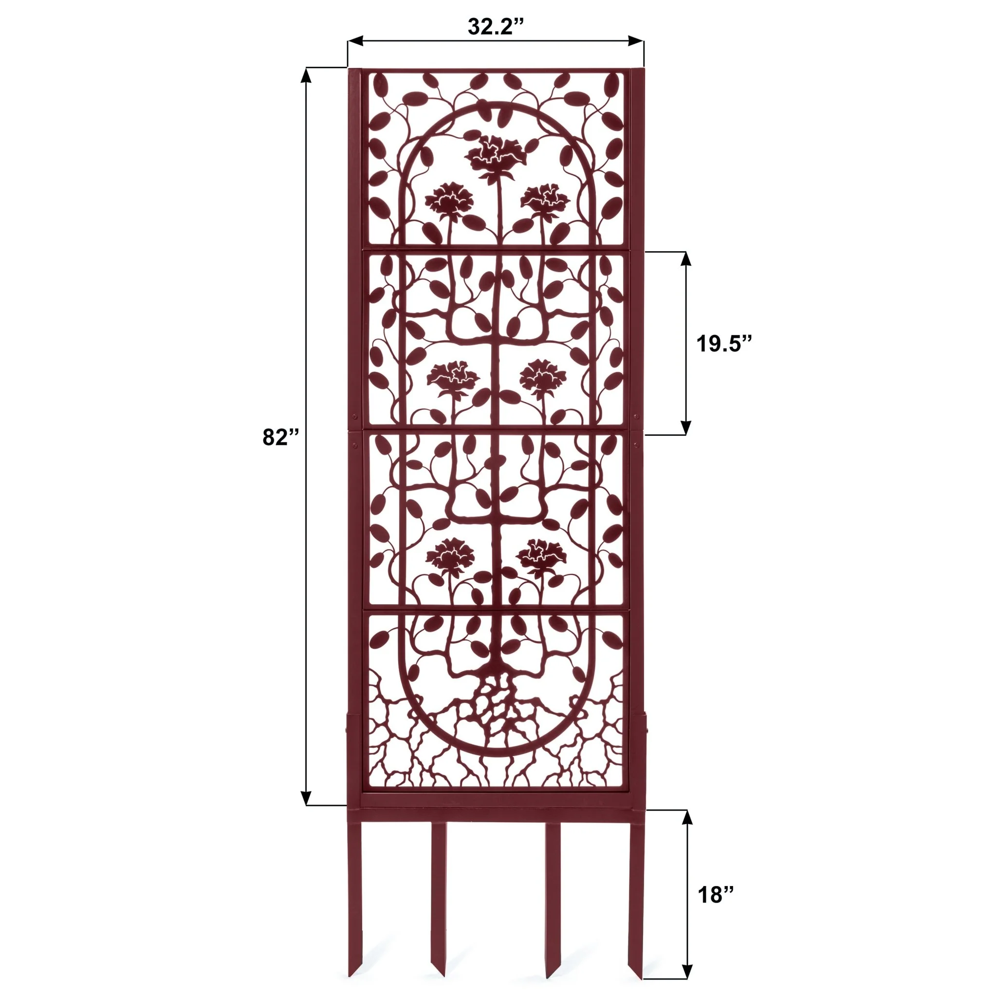 H Potter Dorset Garden Trellis - Mahogany Finish - Freestanding - Image 3