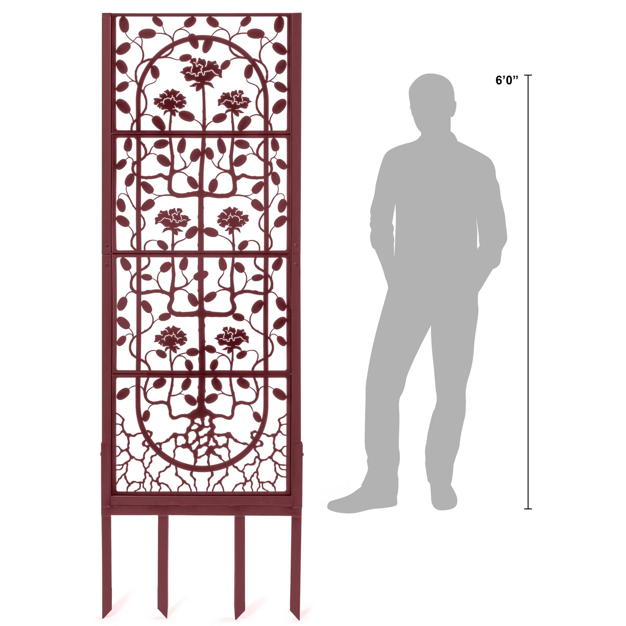 H Potter Dorset Garden Trellis - Mahogany Finish - Freestanding - Image 5