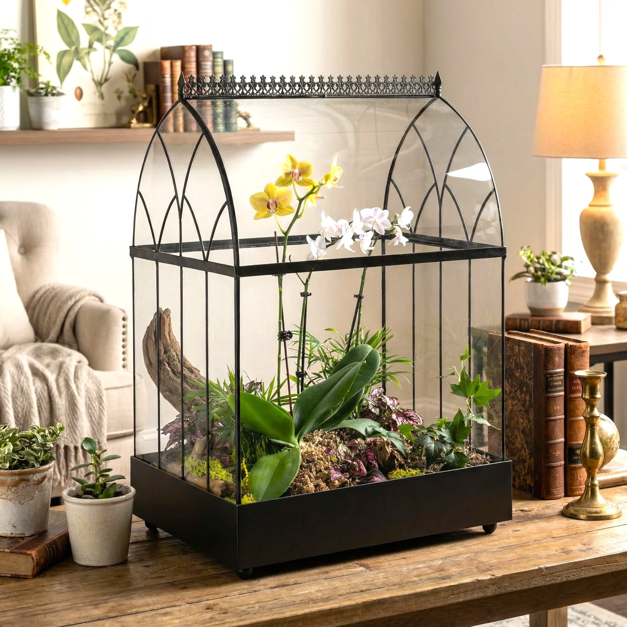 H Potter Large Terrarium Wardian Case - Glass Plant Container