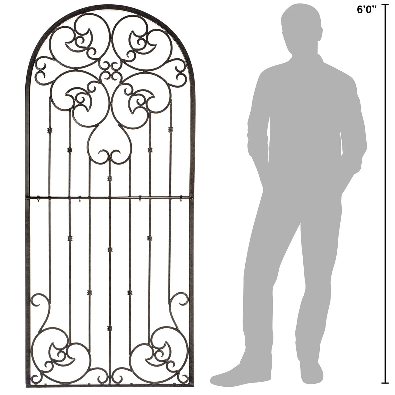 H Potter Legacy Wall Trellis - Set of 3 – 6 Ft Tall Iron Garden Screen - Charcoal Brown - Image 4