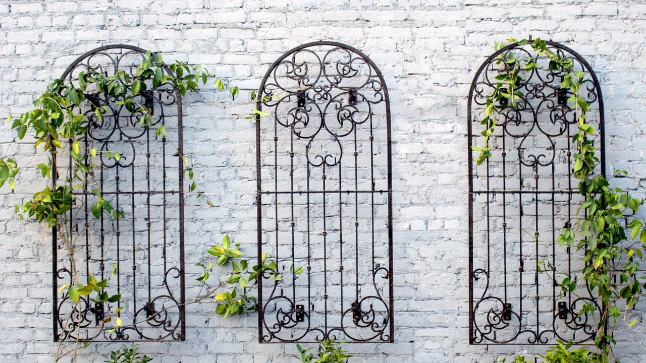 H Potter Legacy Wall Trellis - Set of 3 – 6 Ft Tall Iron Garden Screen - Charcoal Brown - Image 7