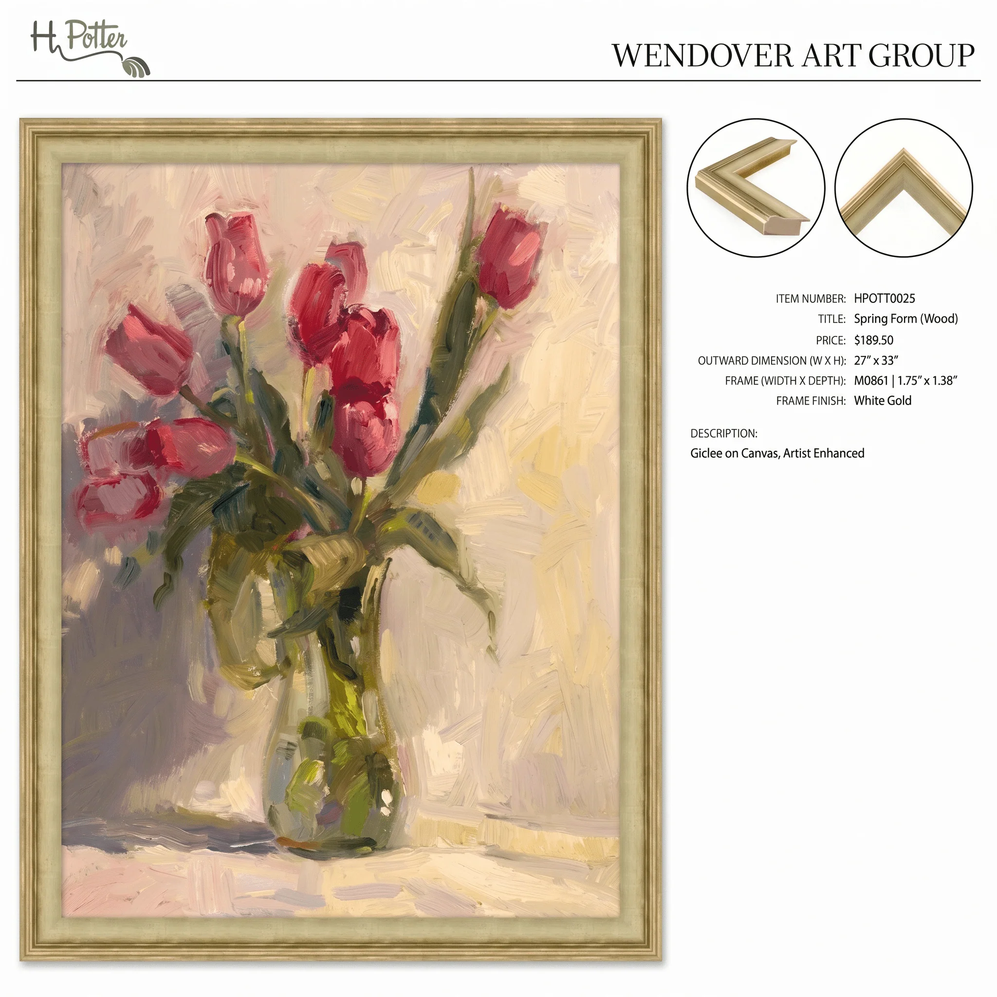 H Potter Spring Form Canvas Wall Art - Image 3